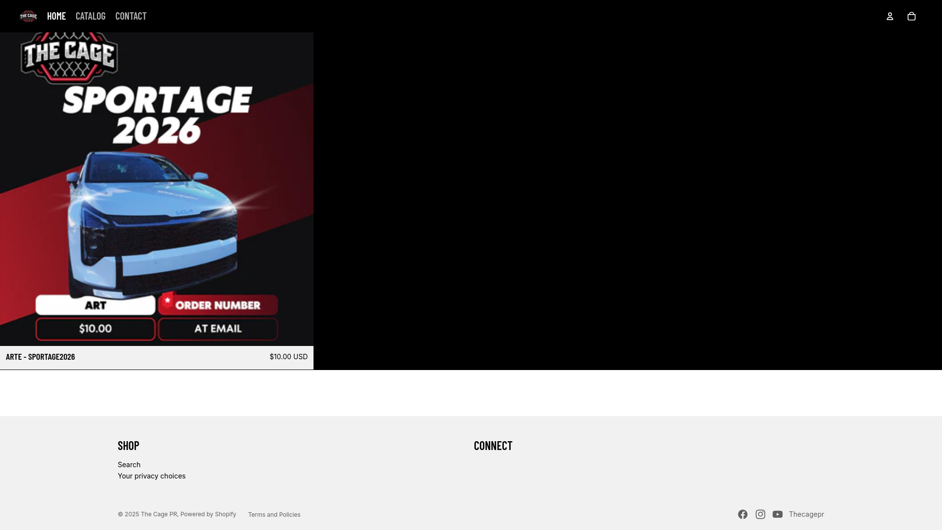 website screenshot of https://thecagepr.org/