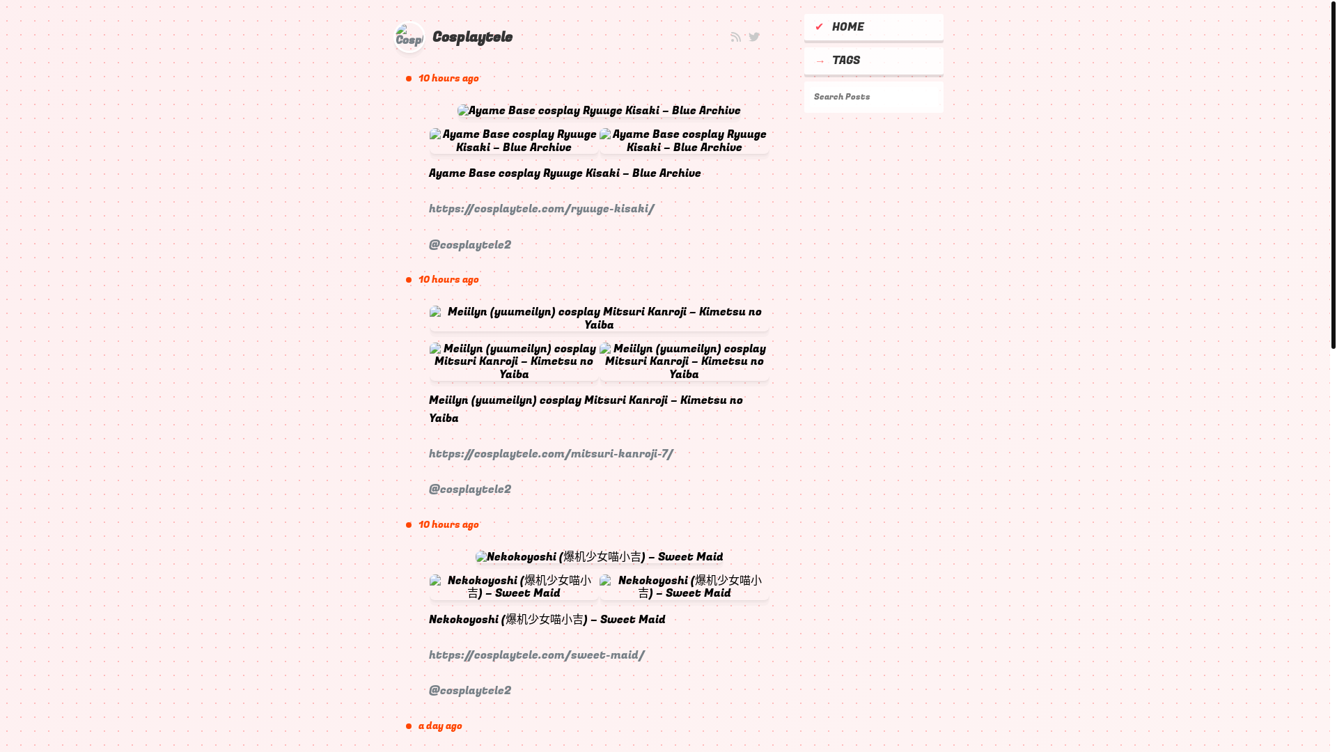 website screenshot of https://cosplaytele.pages.dev/