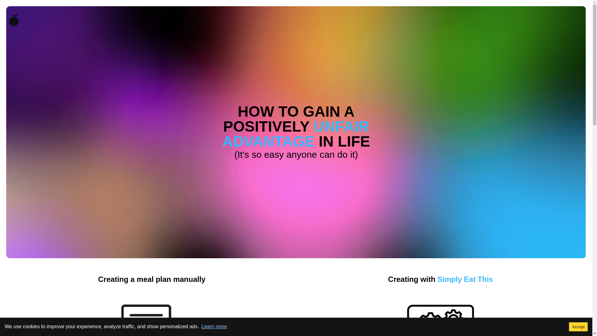 website screenshot of https://simplyeatthis.app/