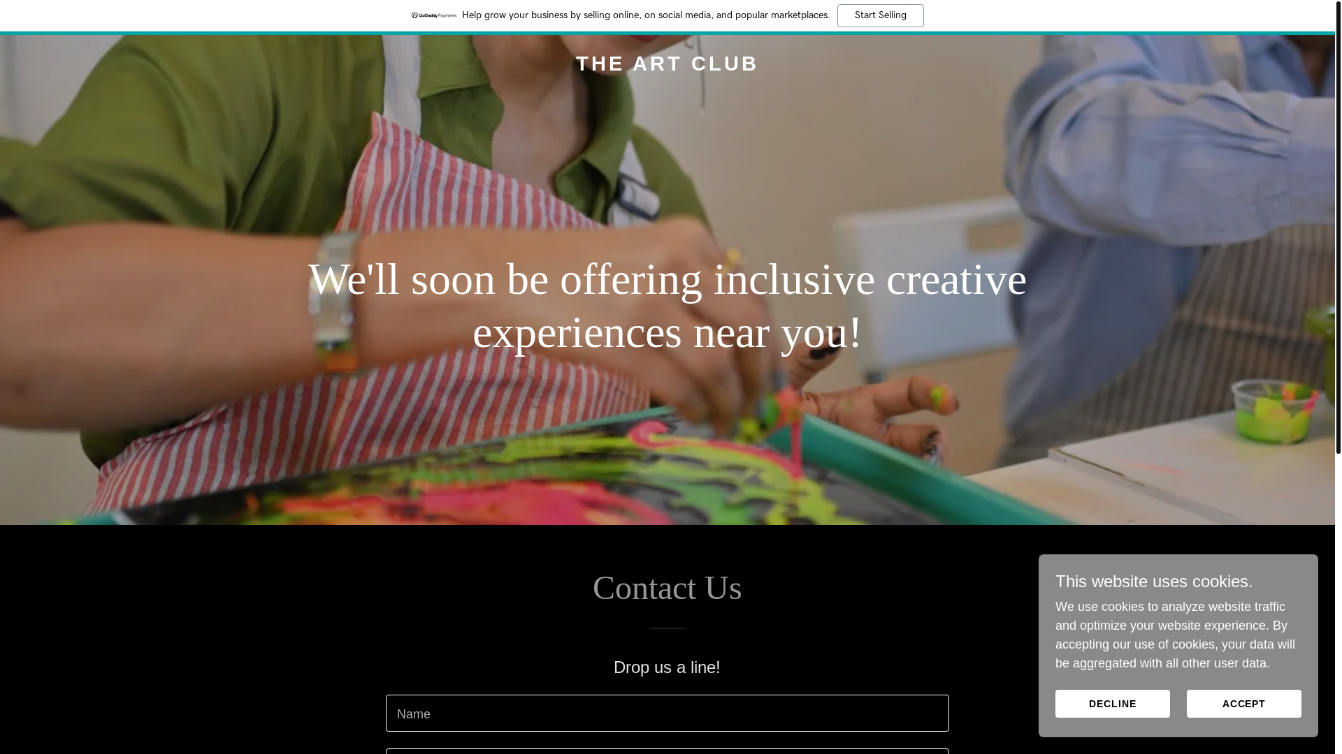 website screenshot of https://theartclubuk.com/