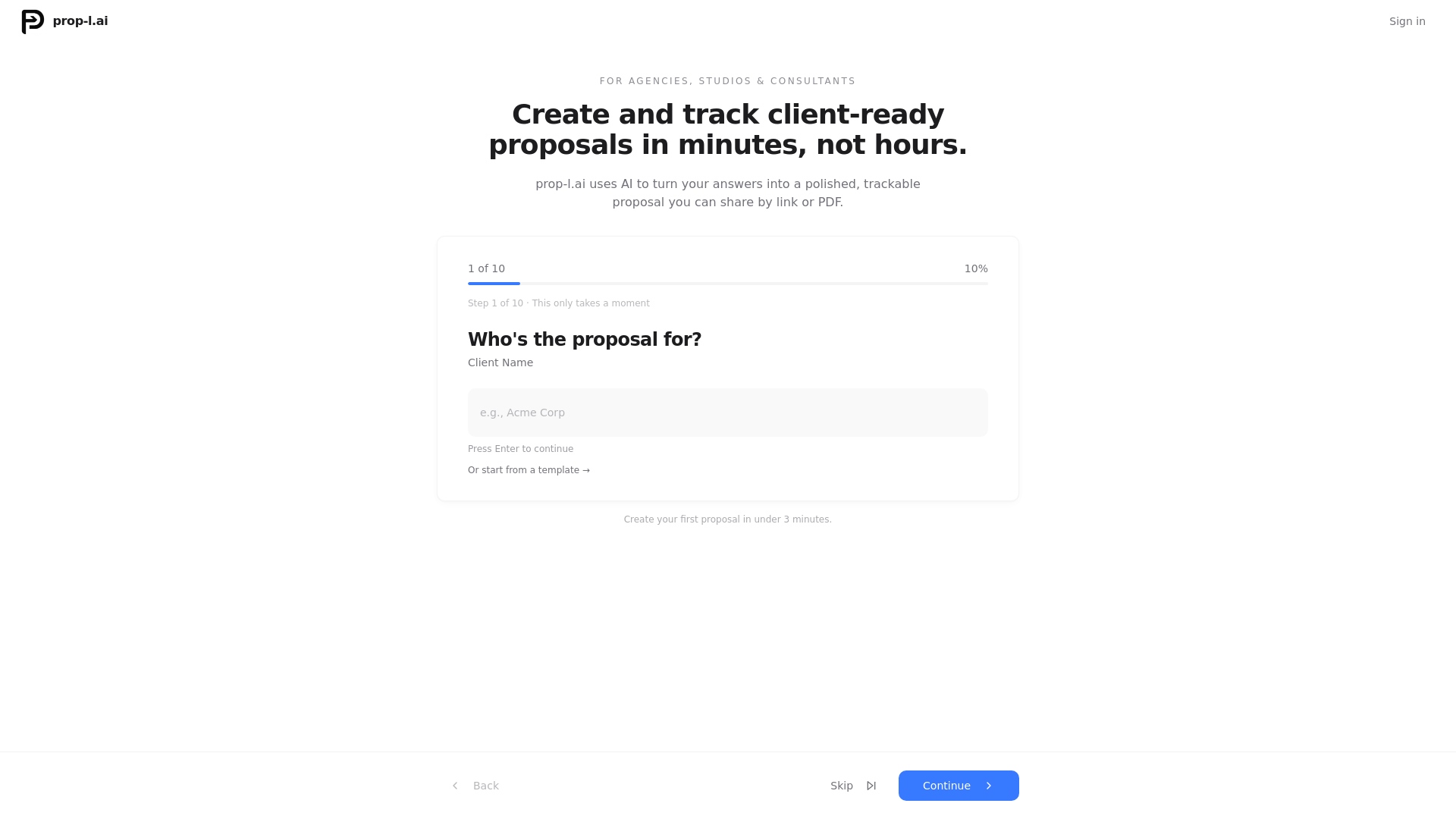 website screenshot of https://prop-l.ai/