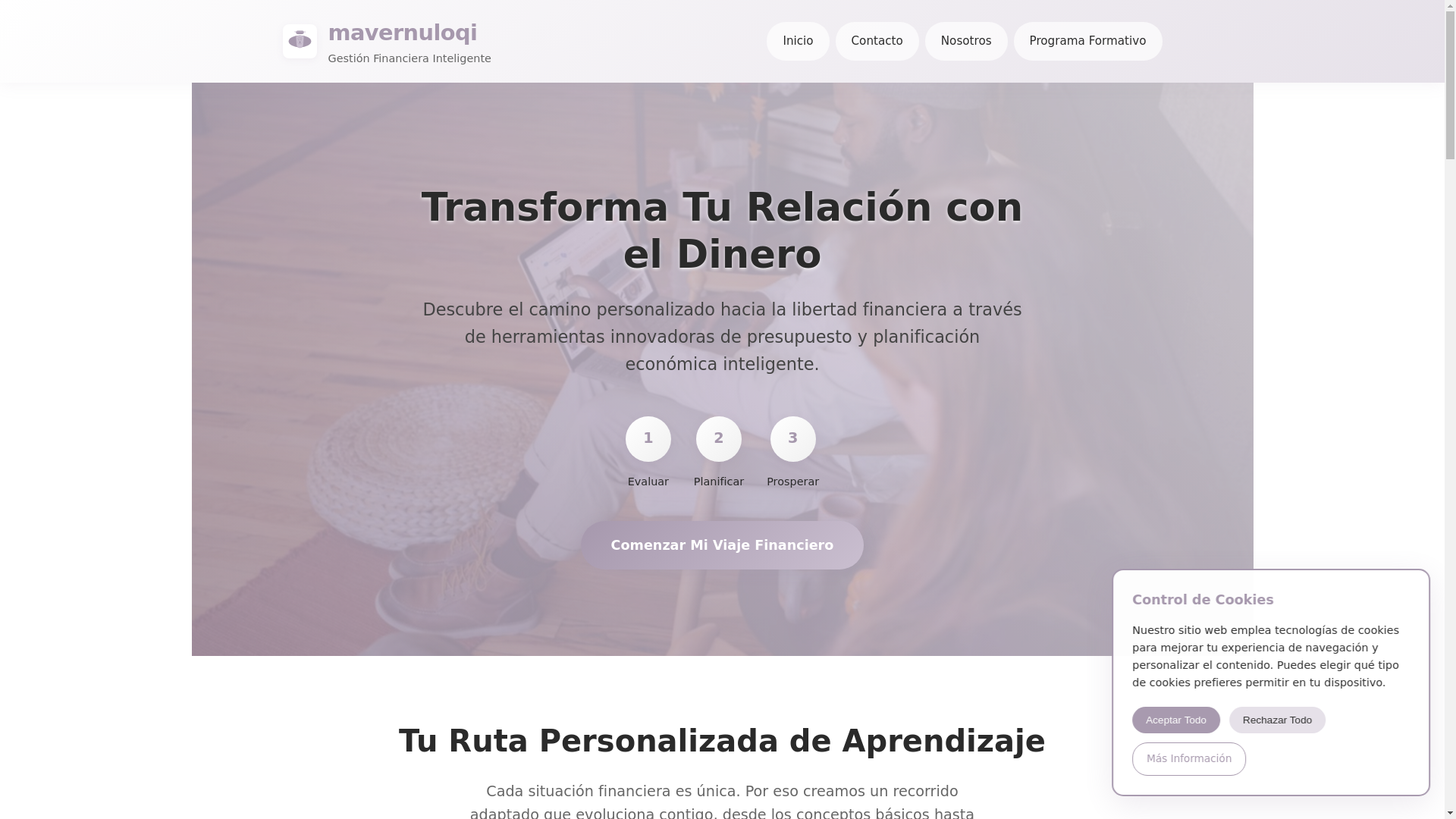 website screenshot of https://mavernuloqi.com/