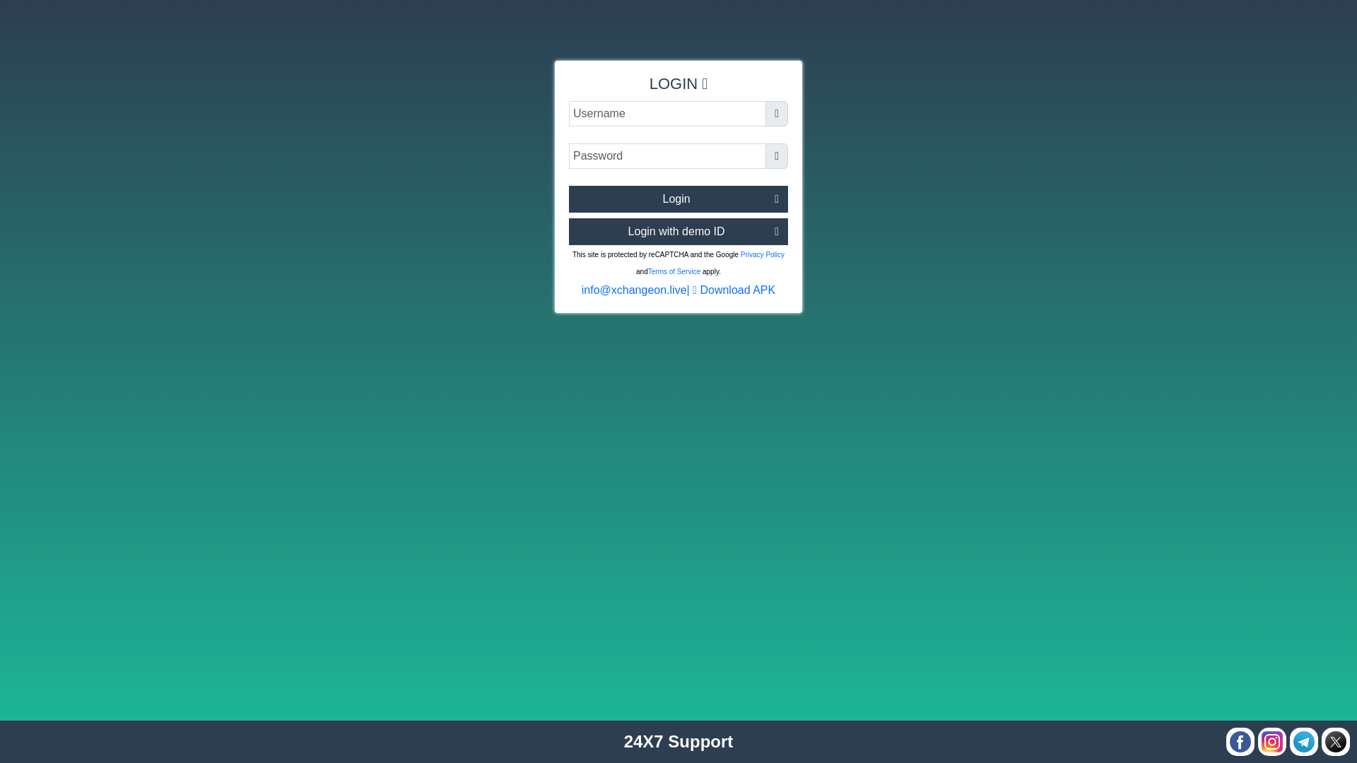 website screenshot of https://xchangeon.live/