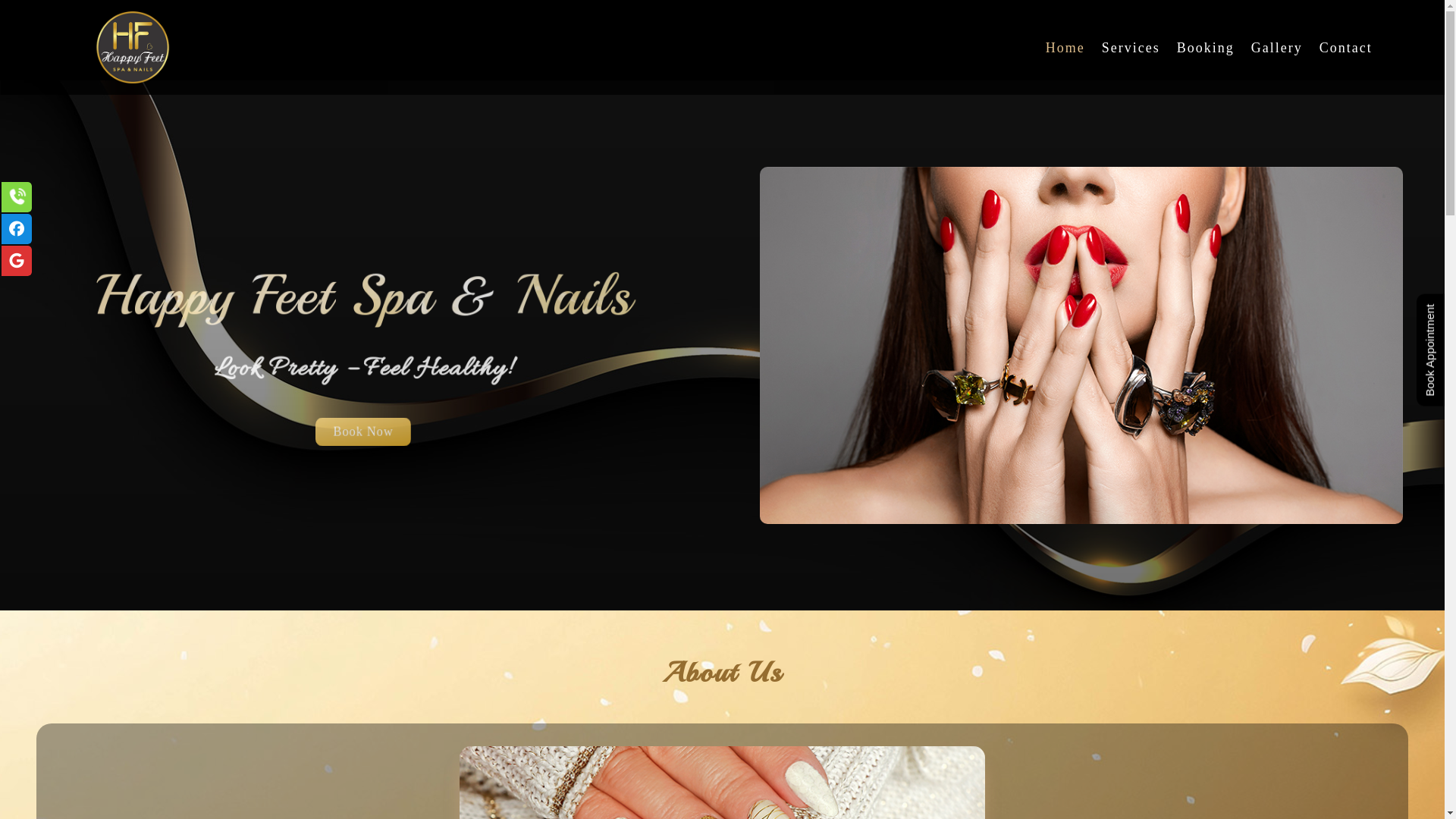 website screenshot of https://happyfeetspa-nail.com/