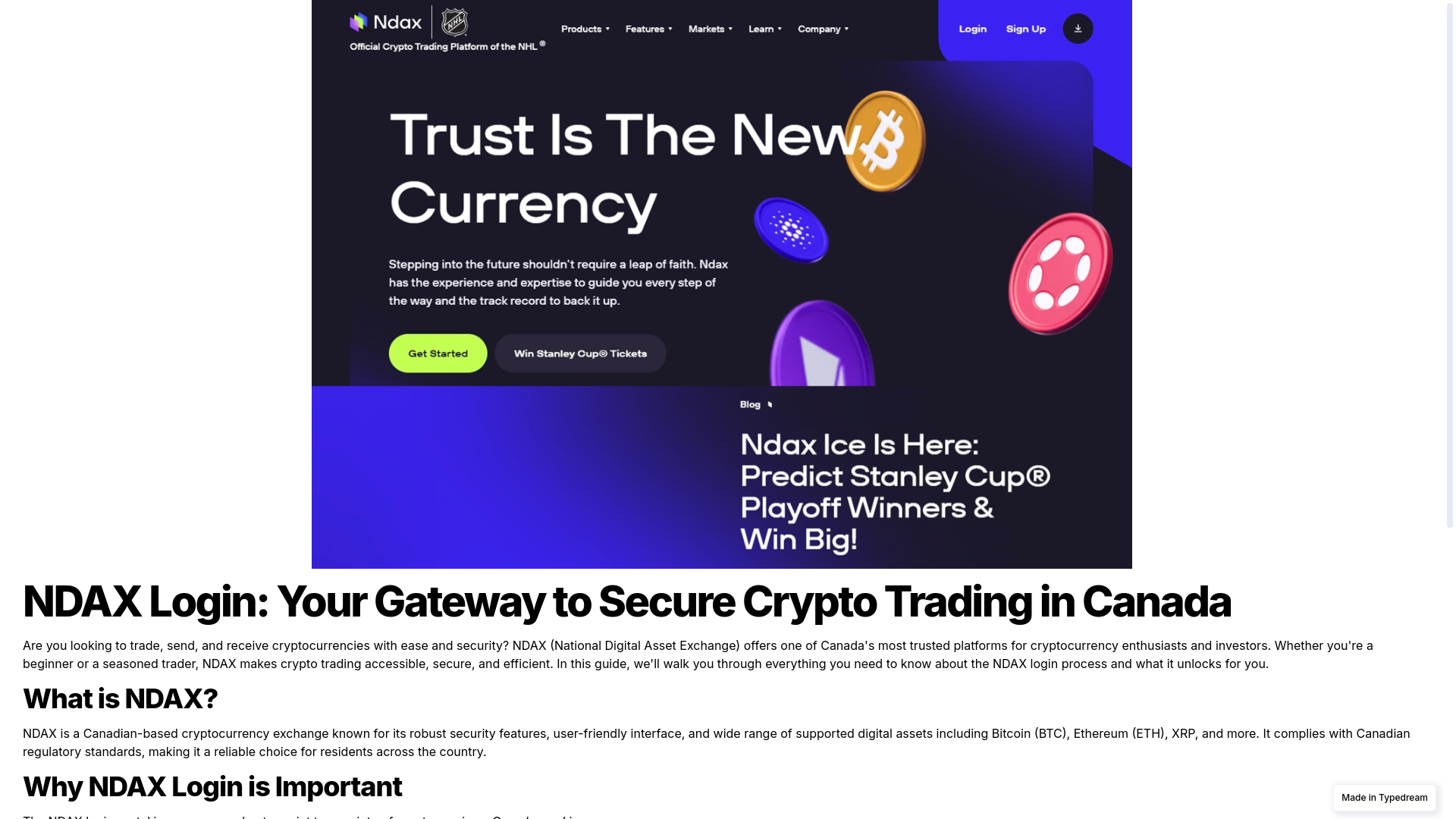 website screenshot of https://secure-n-d-a-x-com-doc.typedream.app