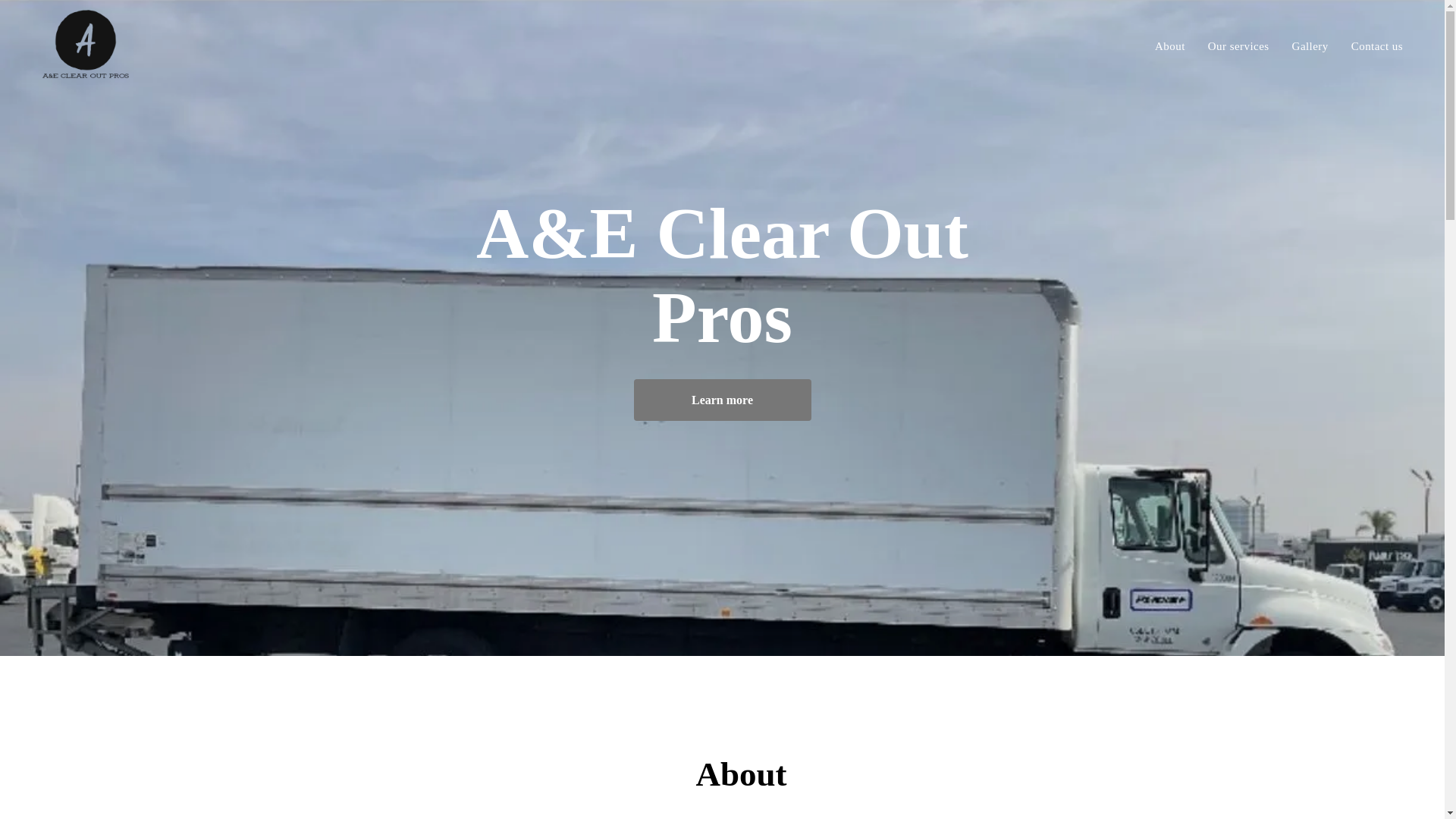 website screenshot of https://aeclearoutpros.com/