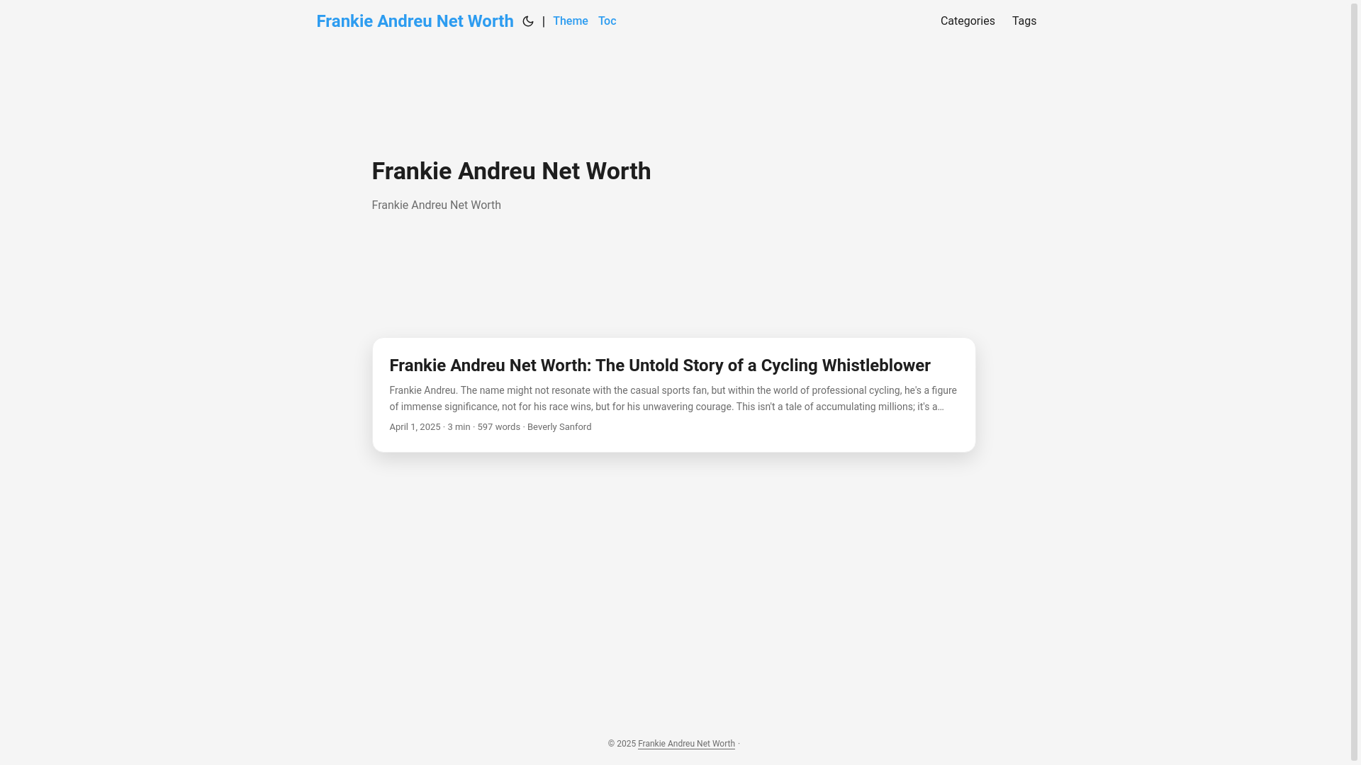 website screenshot of https://frankie-andreu-net-worth.pages.dev/