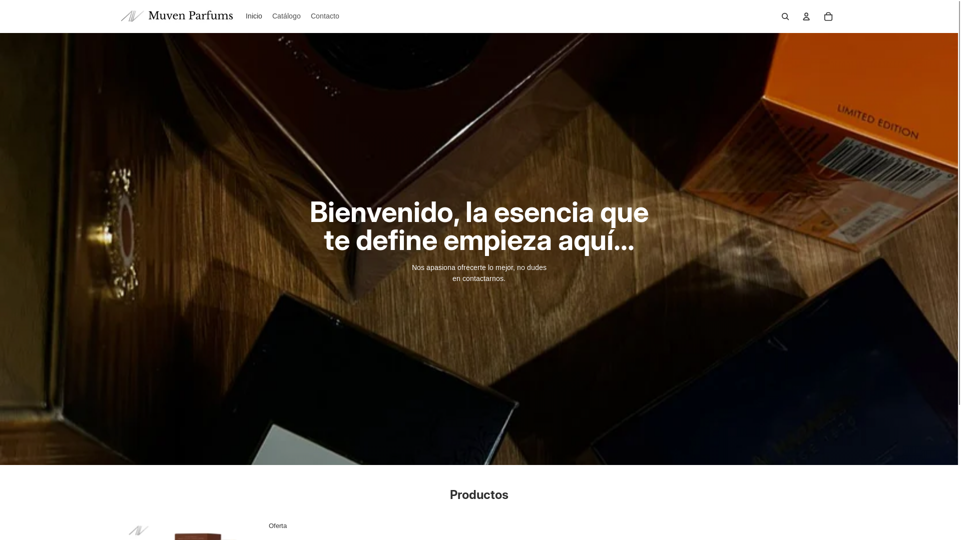 website screenshot of https://muvenparfums.com/