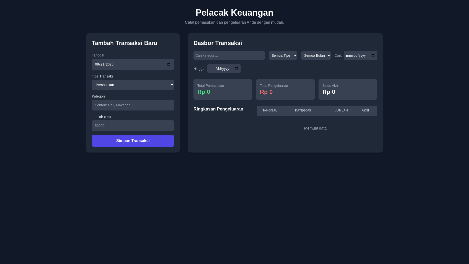 website screenshot of https://financialtracker.pages.dev/