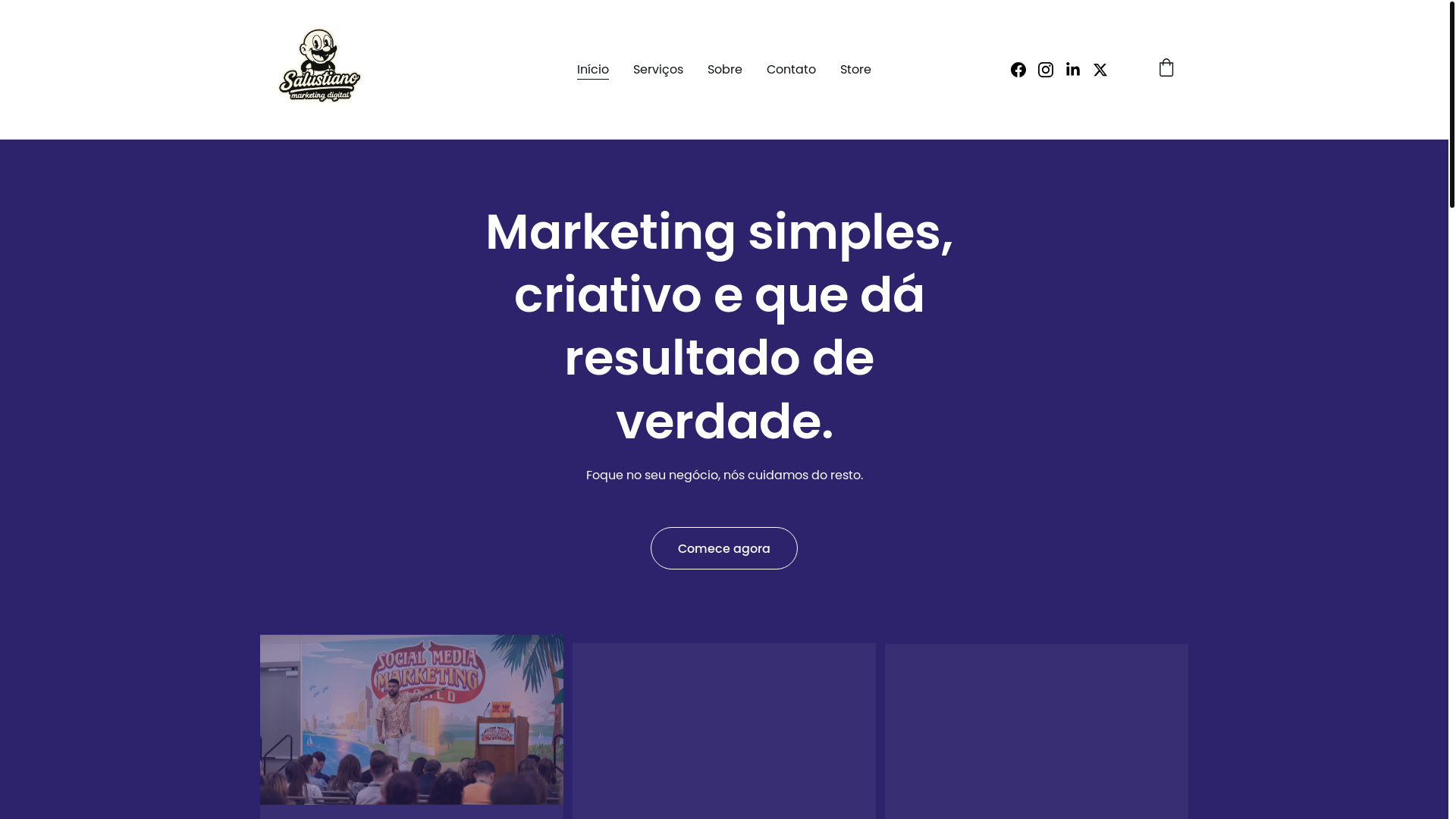 website screenshot of https://salustianomarketing.com.br/