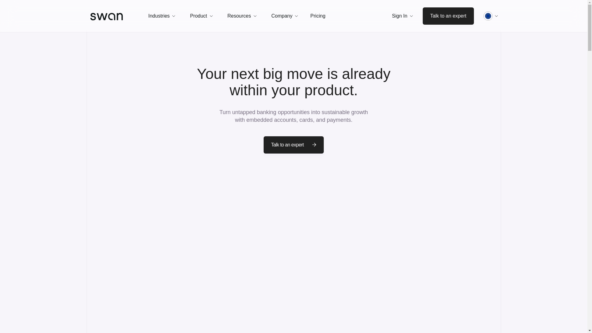 website screenshot of https://swan.io