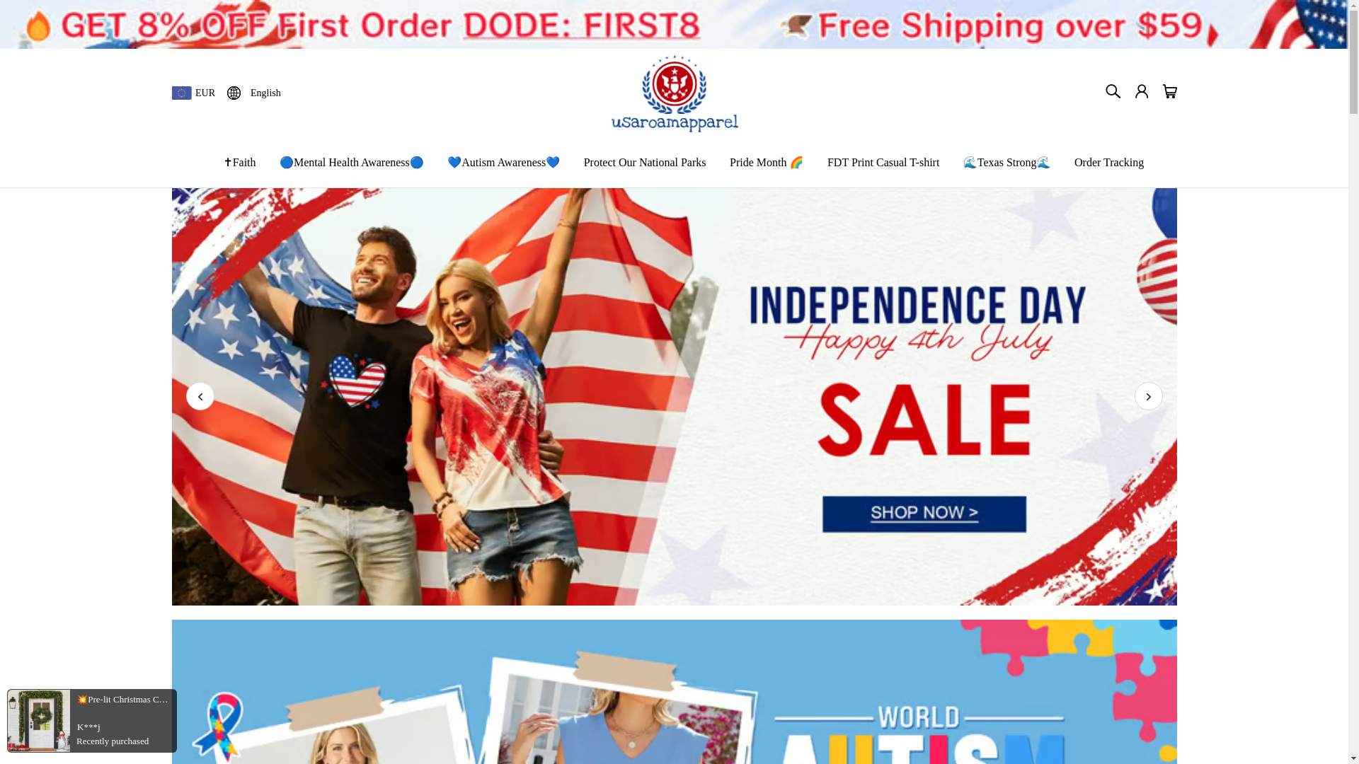 website screenshot of http://www.usaroamapparel.com/