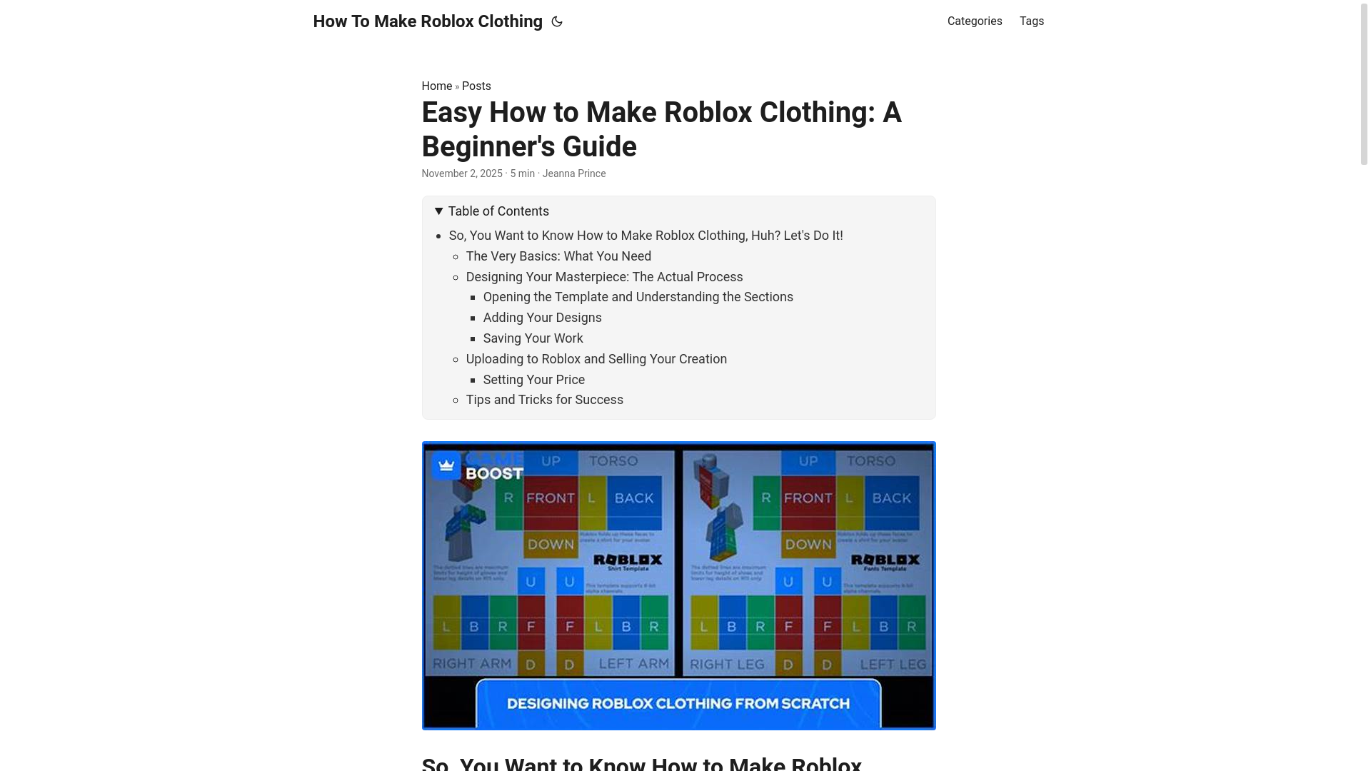 website screenshot of https://how-to-make-roblox-clothing.pages.dev/