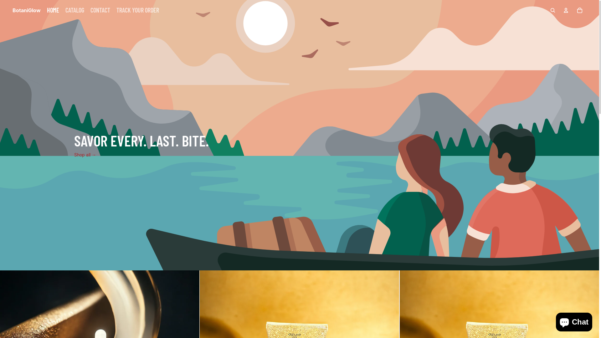 website screenshot of https://botaniglow.space/