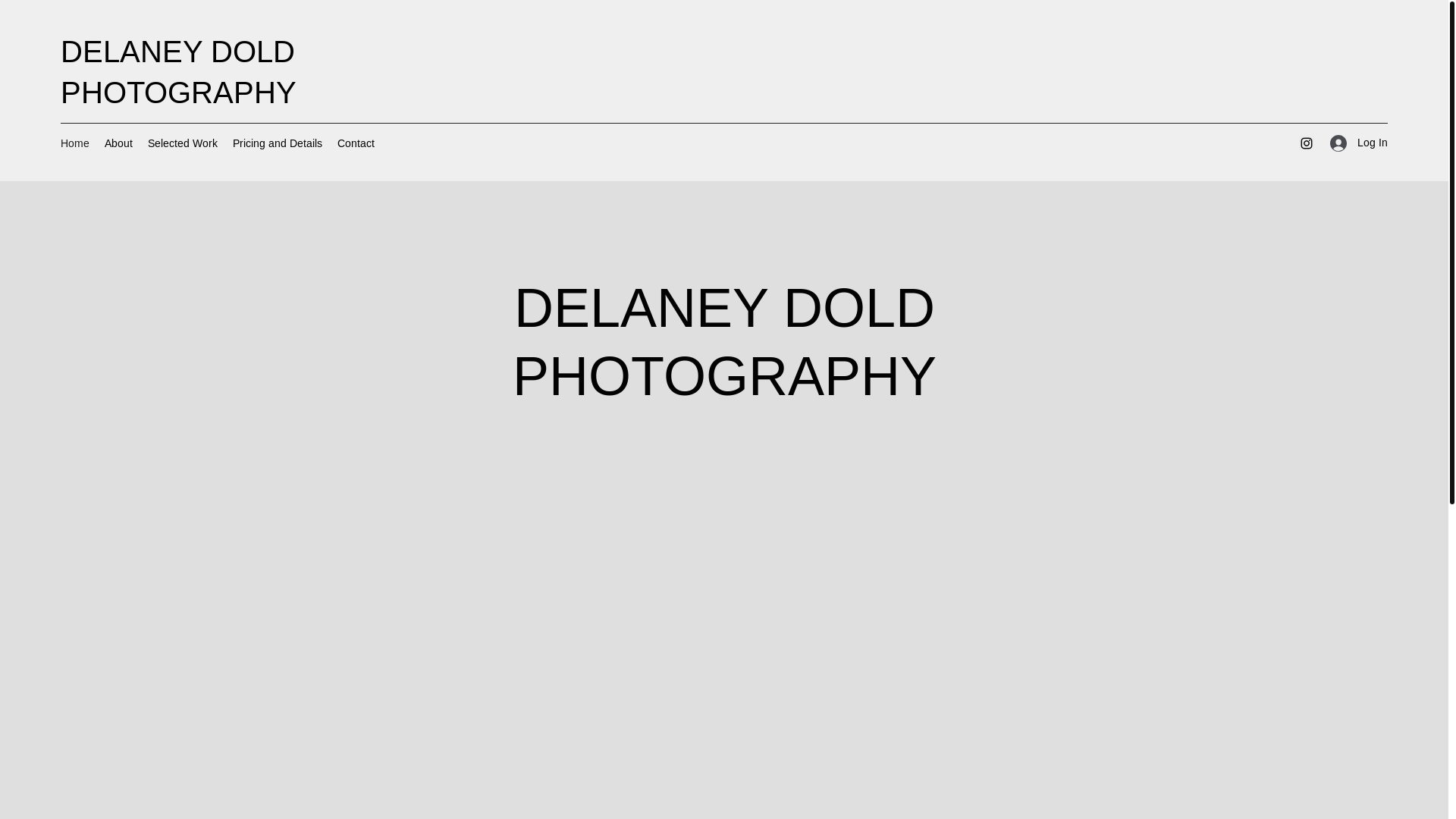 website screenshot of https://delaneydoldphotography.com/