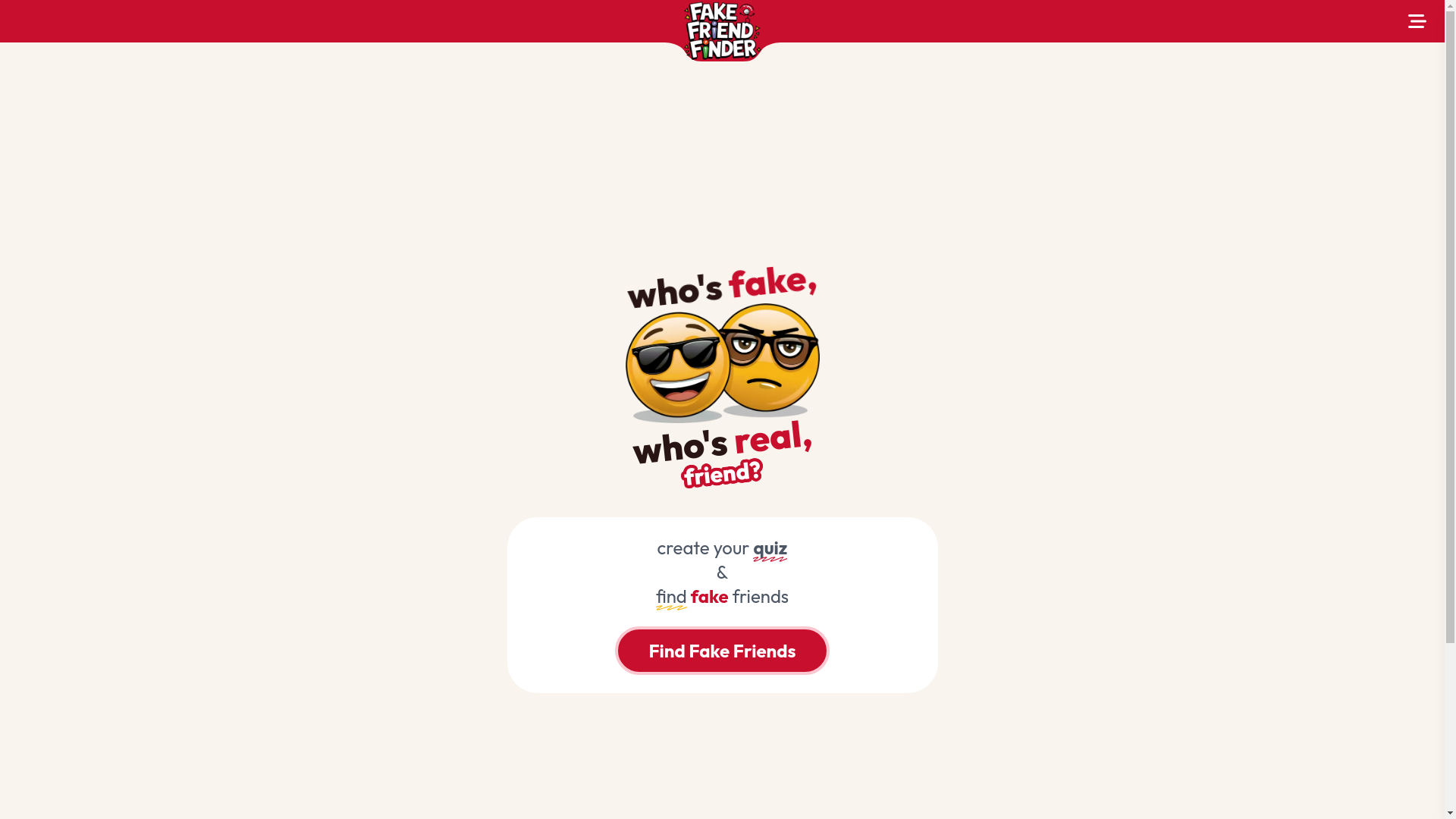 website screenshot of https://fake-friend-finder.pages.dev/