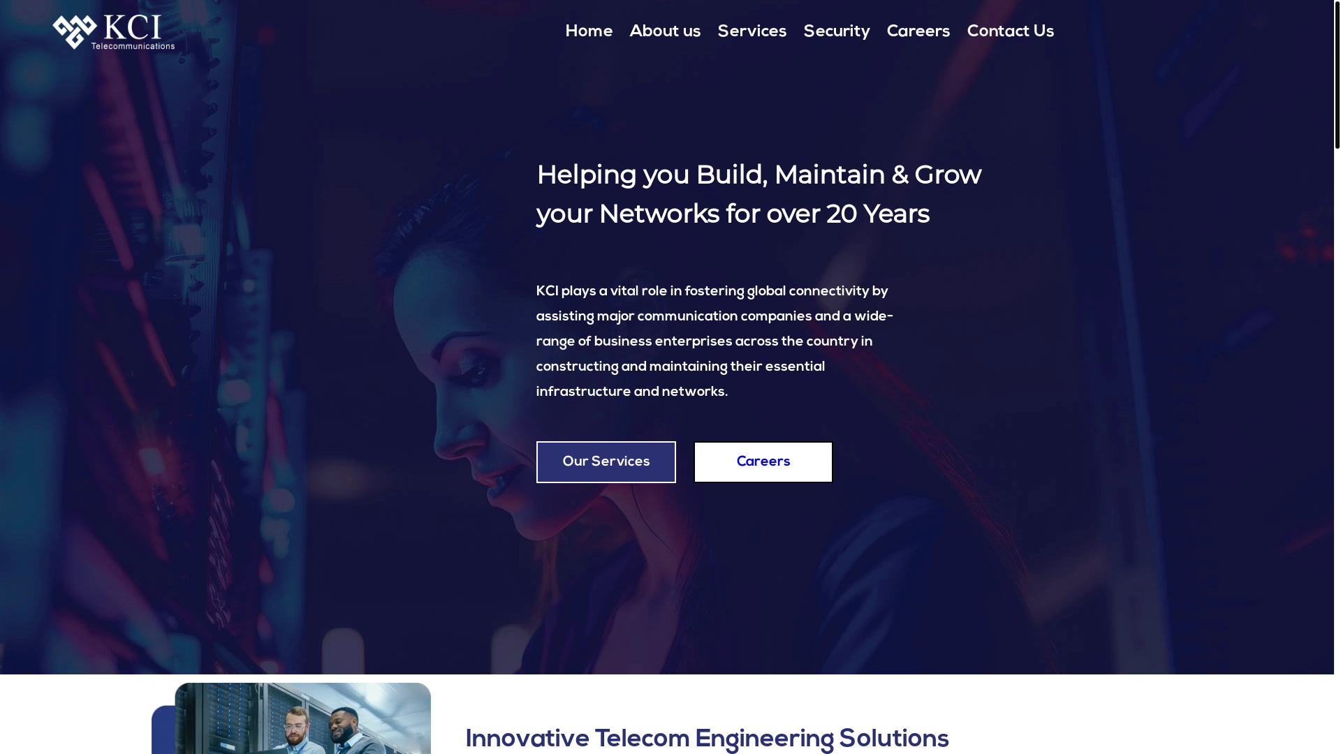 website screenshot of https://kcisecurity.click/