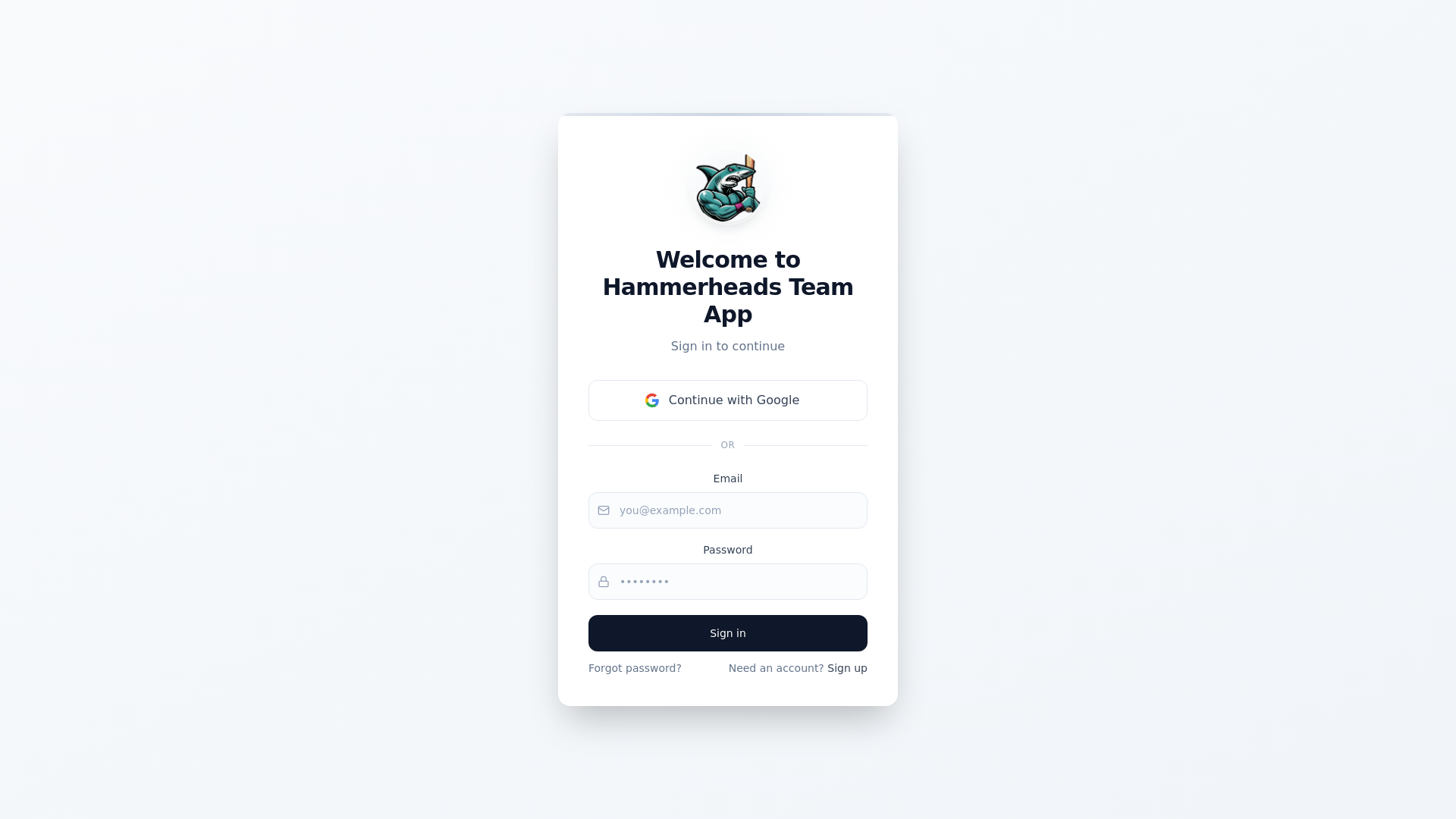 website screenshot of https://hammerheadsapp.com/