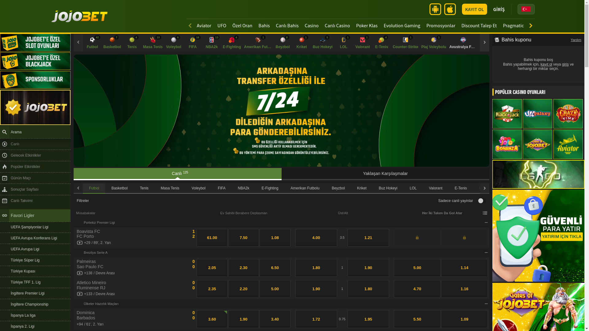 website screenshot of https://1961jojobet.com/