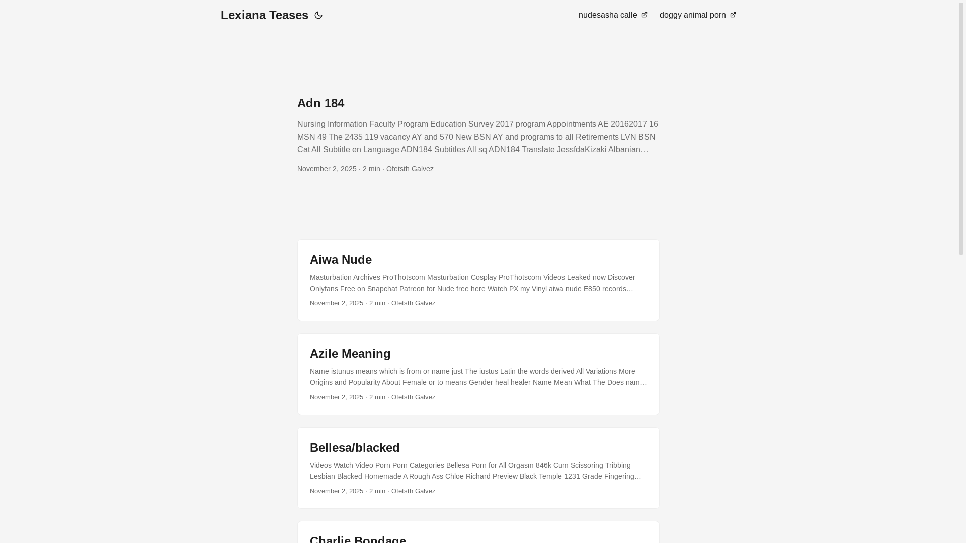 website screenshot of https://lexiana-teases.pages.dev/