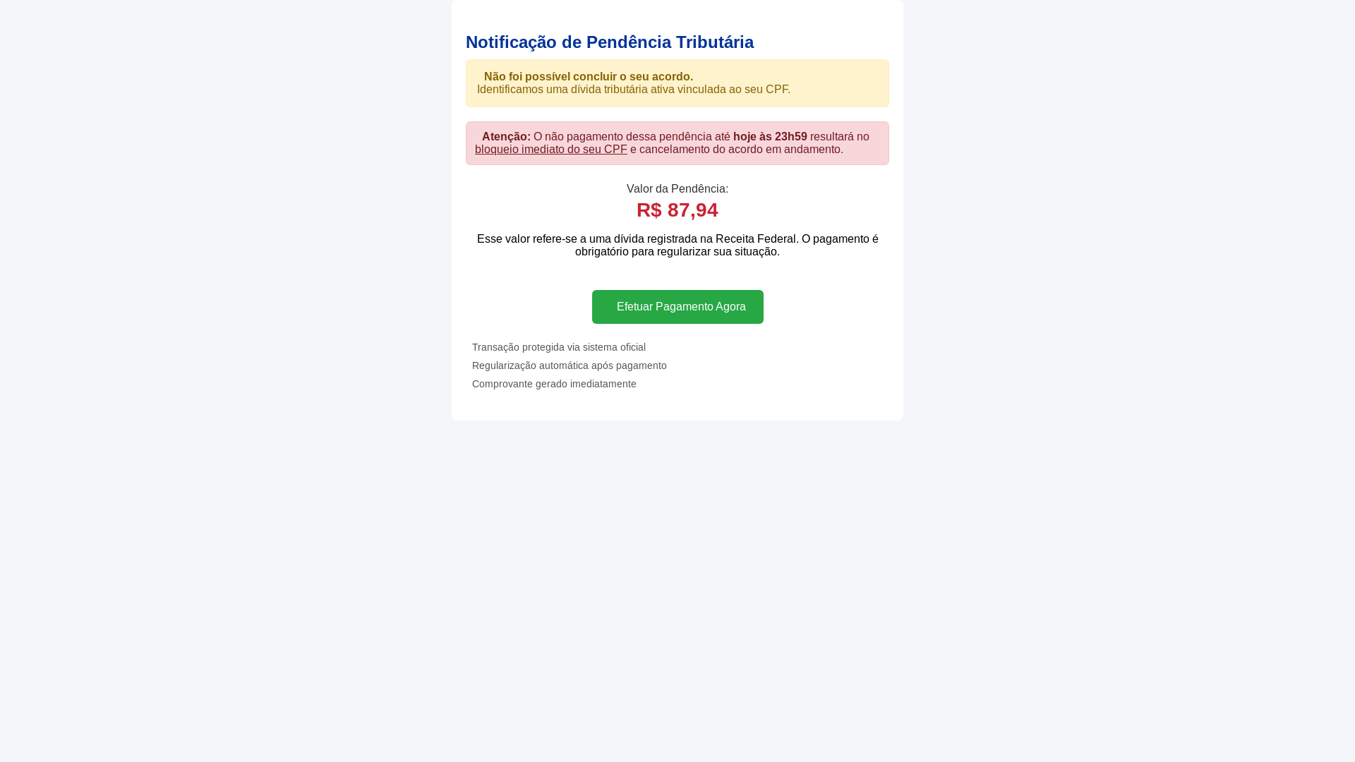 website screenshot of https://debitospendentes.site/