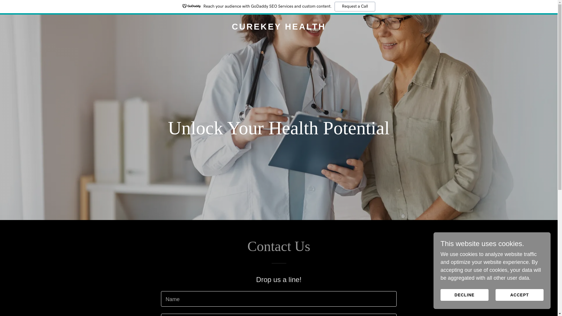 website screenshot of https://curekey.health/