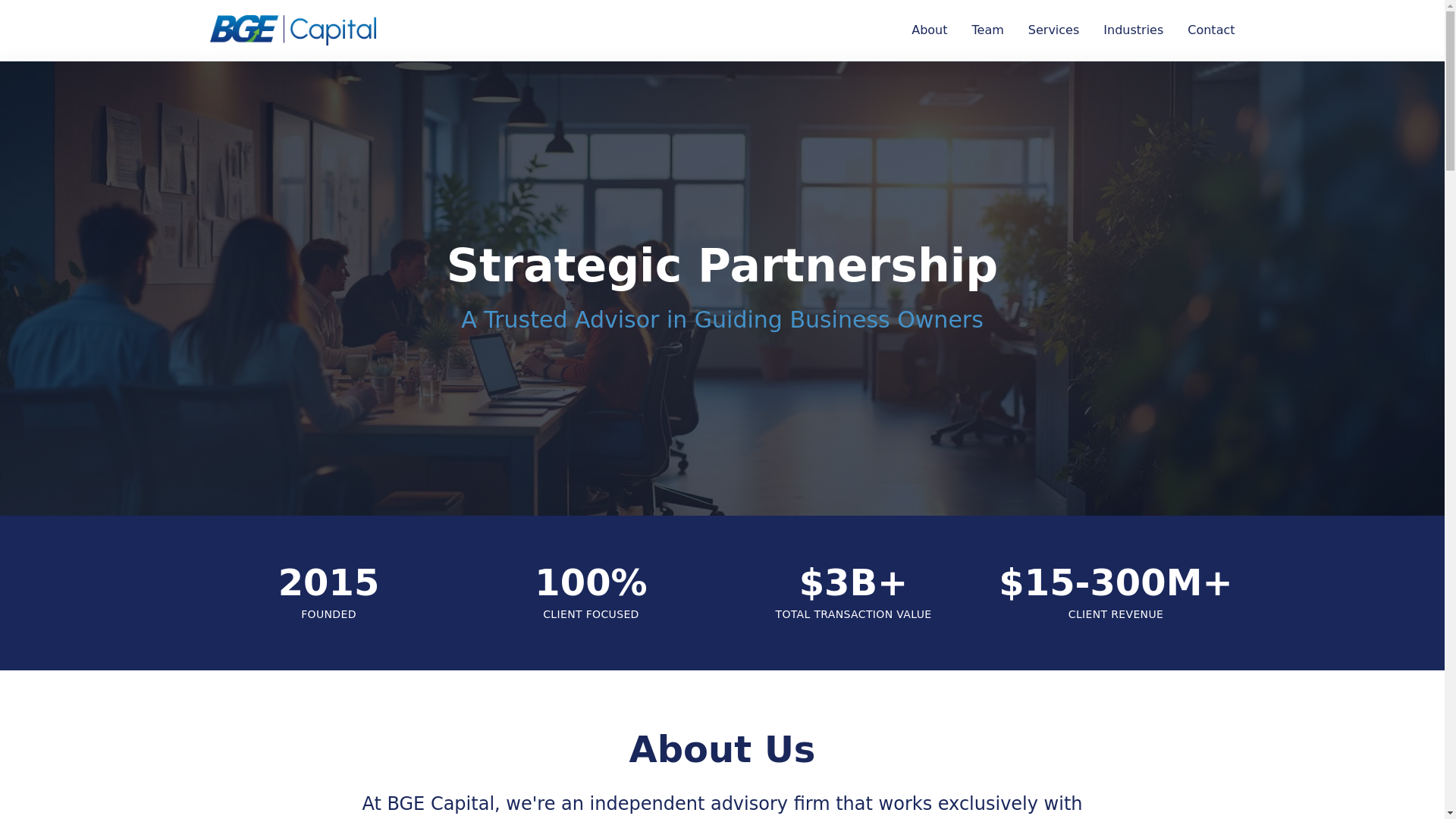 website screenshot of https://buildbgecapital.co/