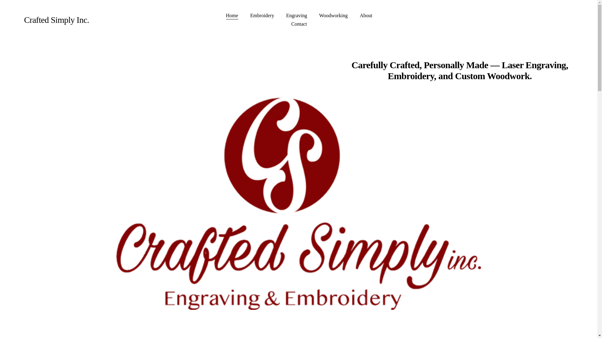 website screenshot of https://craftedsimplyinc.net/