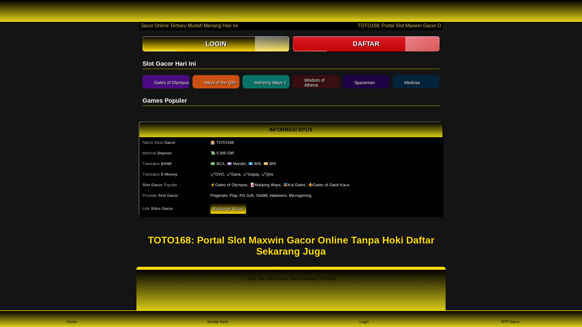 website screenshot of https://malariaeradication-toto168.pages.dev/