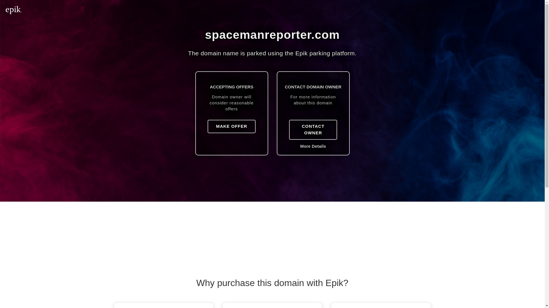 website screenshot of https://spacemanreporter.com/