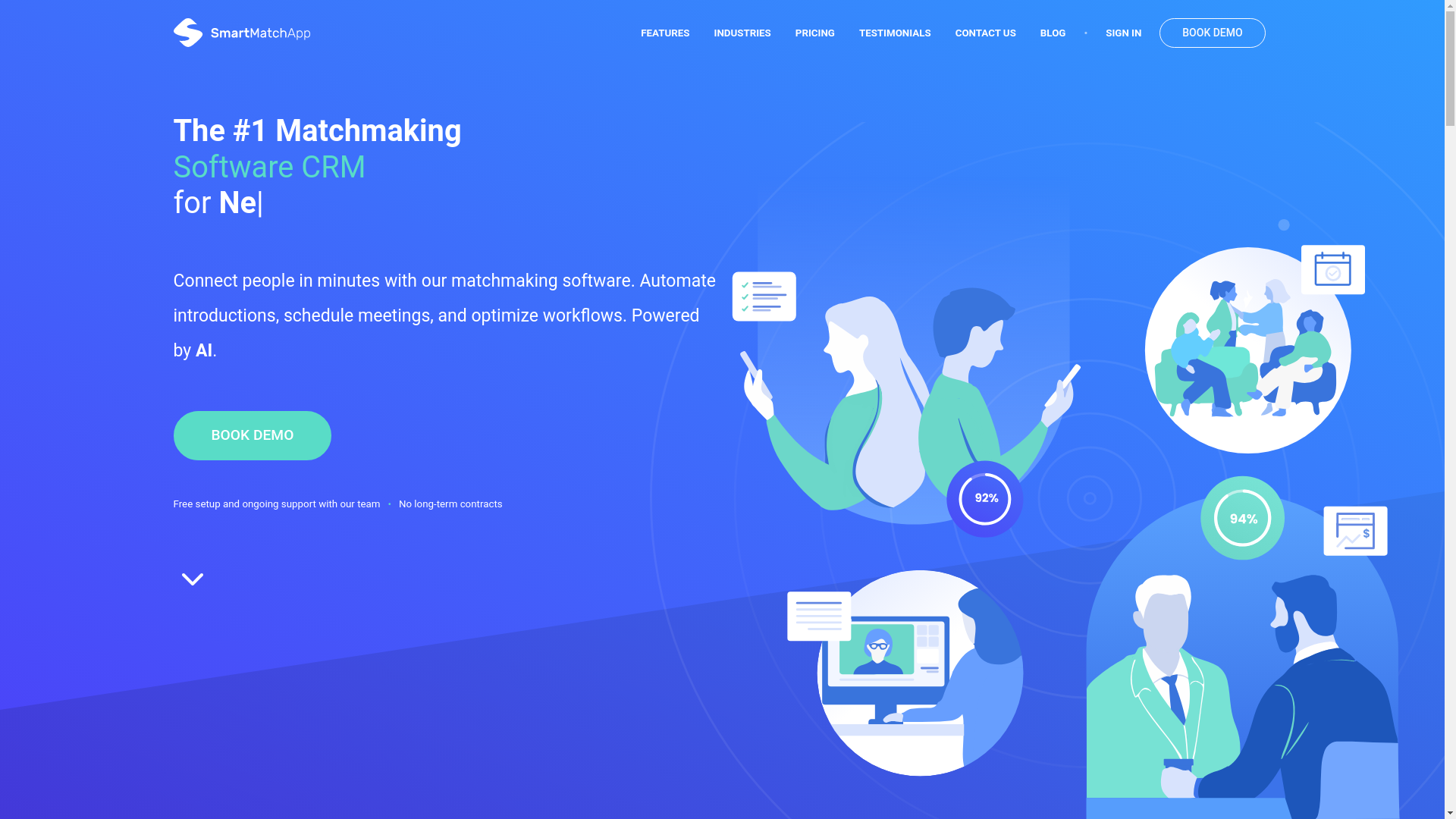 website screenshot of https://justsmartmatchmakingapp.com/