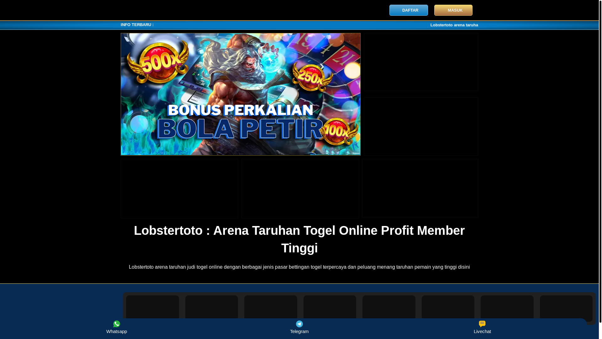 website screenshot of https://lobstertoto.com/