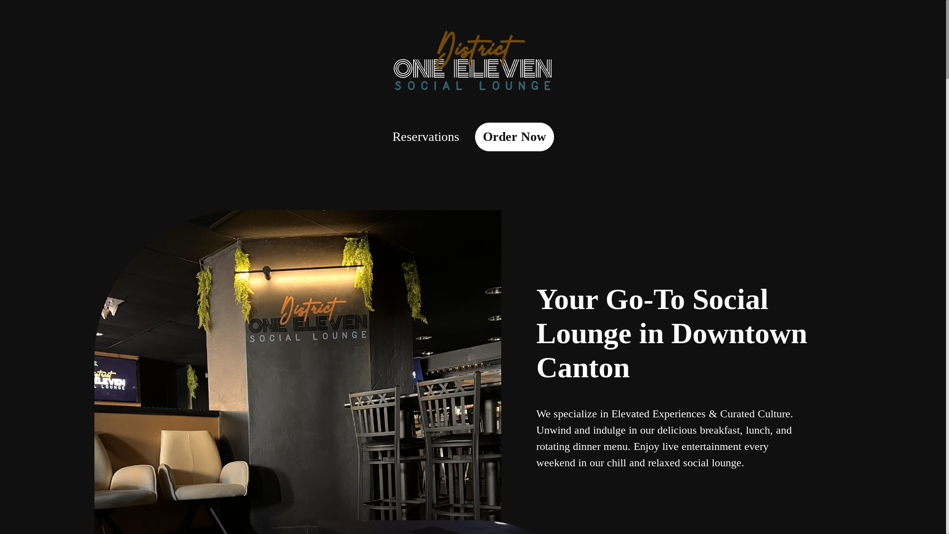 website screenshot of https://districtoneeleven.com/