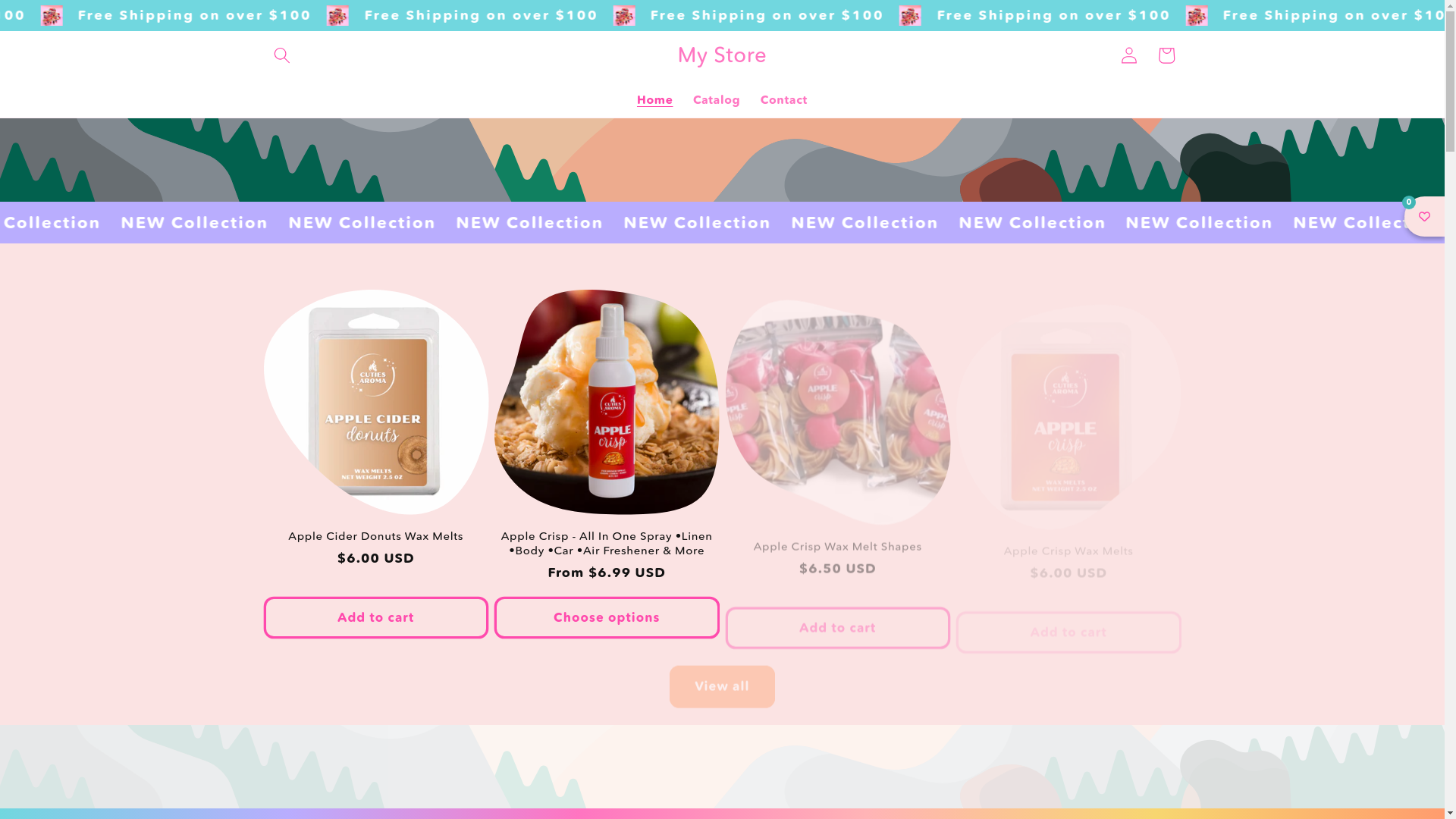 website screenshot of https://shopcutearomas.com/