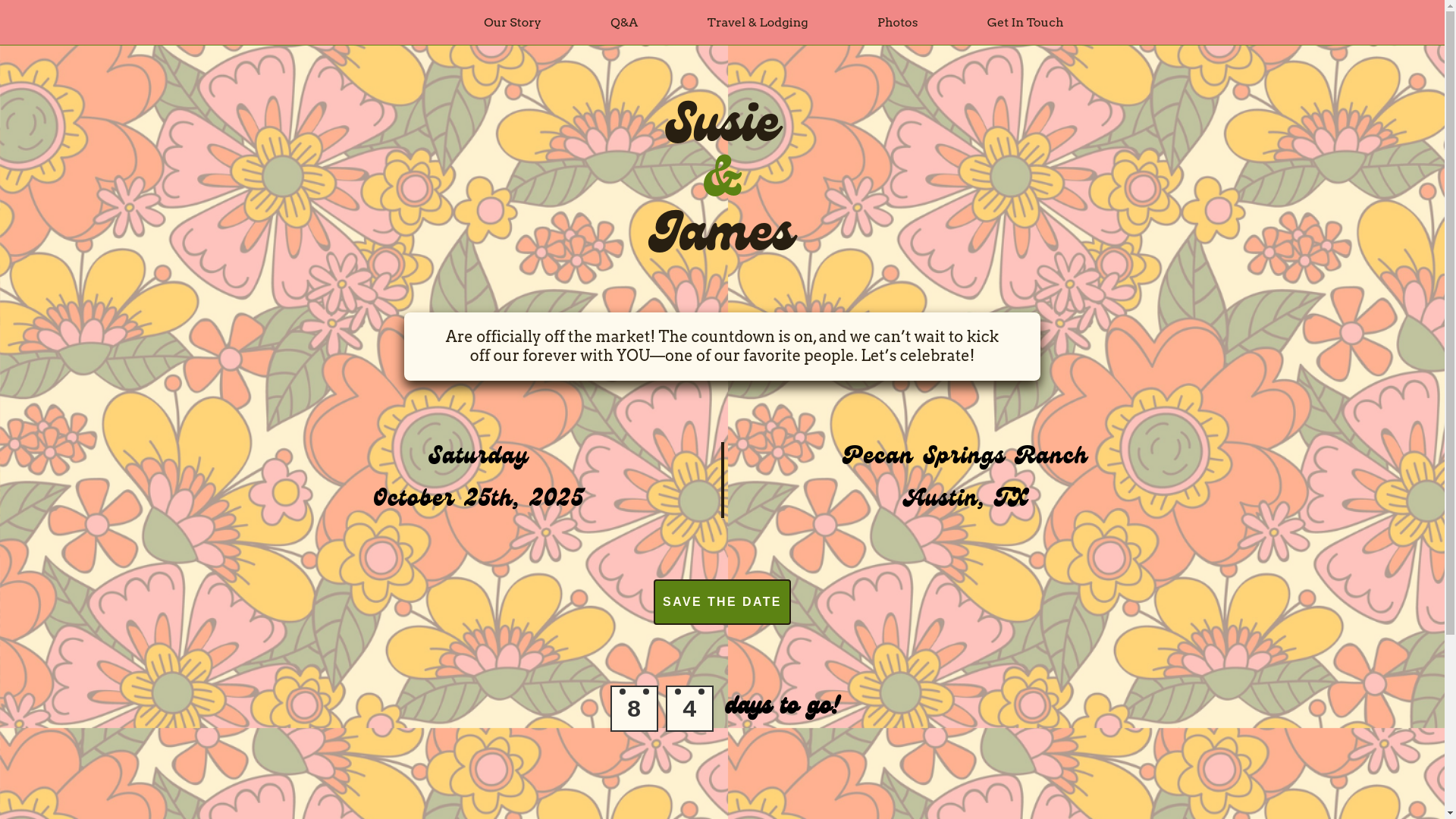 website screenshot of https://susie-and-james-wedding.pages.dev/