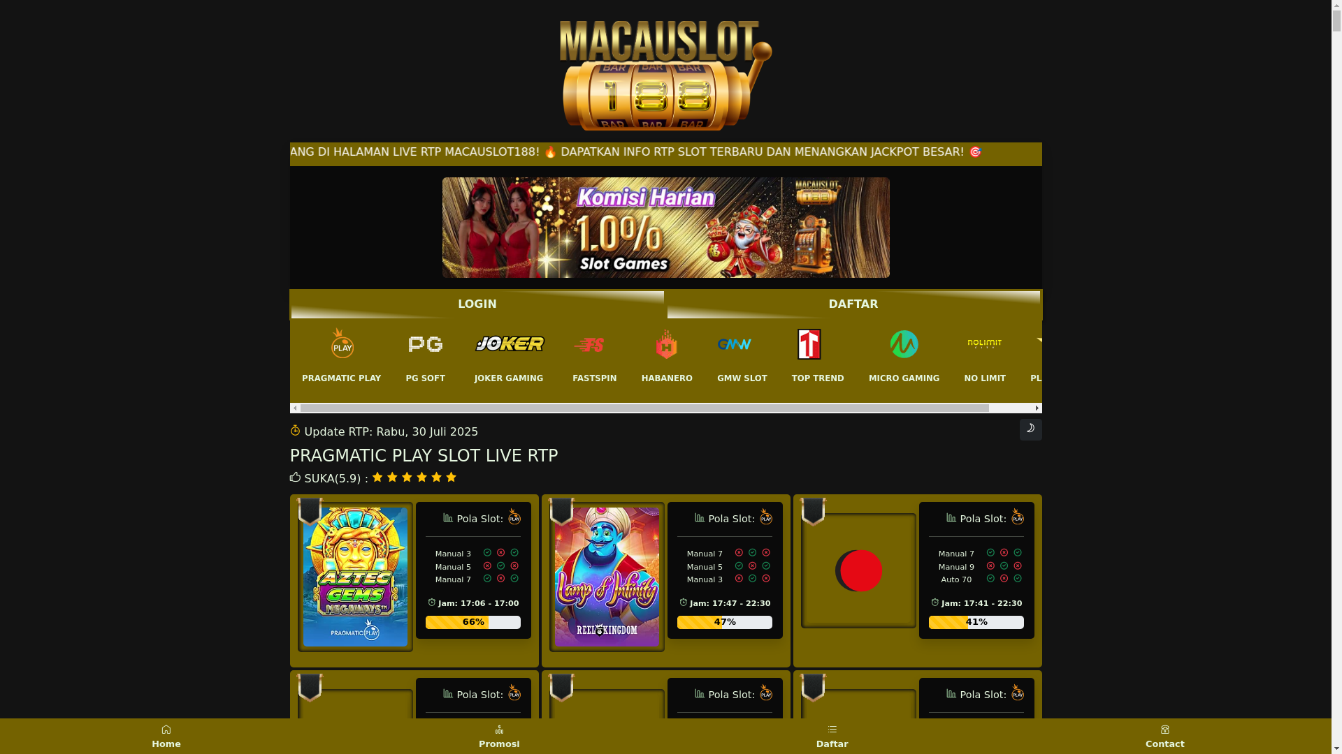 website screenshot of https://macauslot188rtp-new.top/