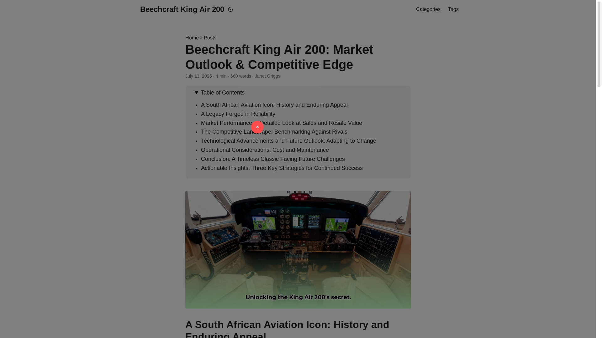 website screenshot of https://beechcraft-king-air-200.pages.dev/