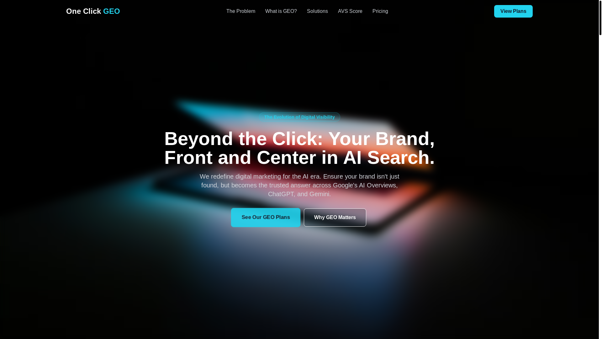 website screenshot of https://oneclickgeo.com/