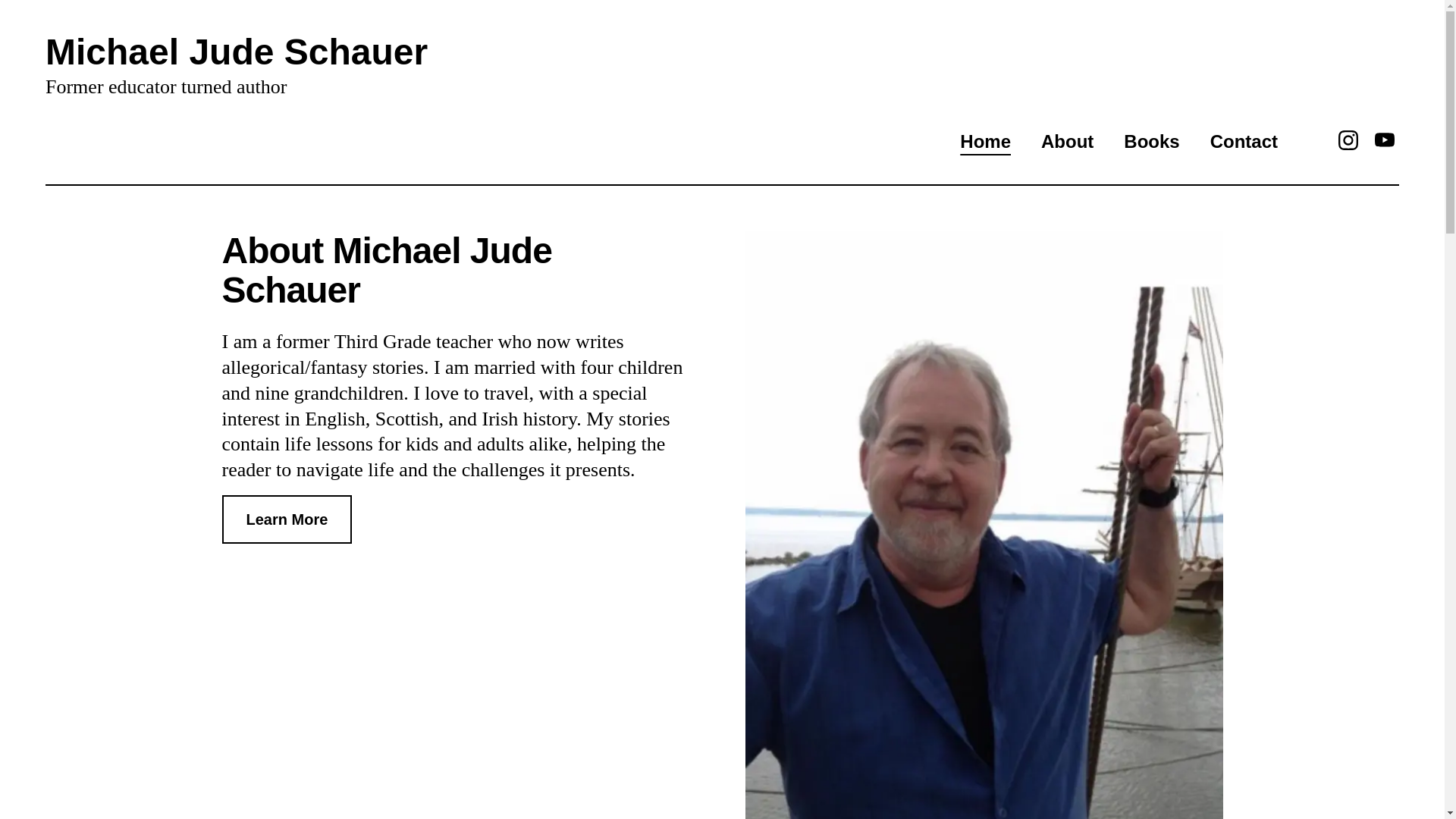 website screenshot of https://michaeljudeschauerbooks.com/