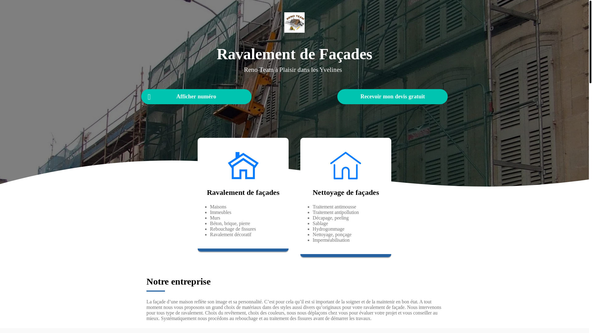 website screenshot of https://renoteam-lpq.fr/