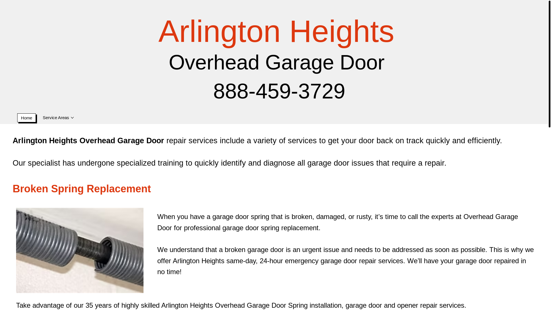 website screenshot of https://overheadgaragedoor.online/
