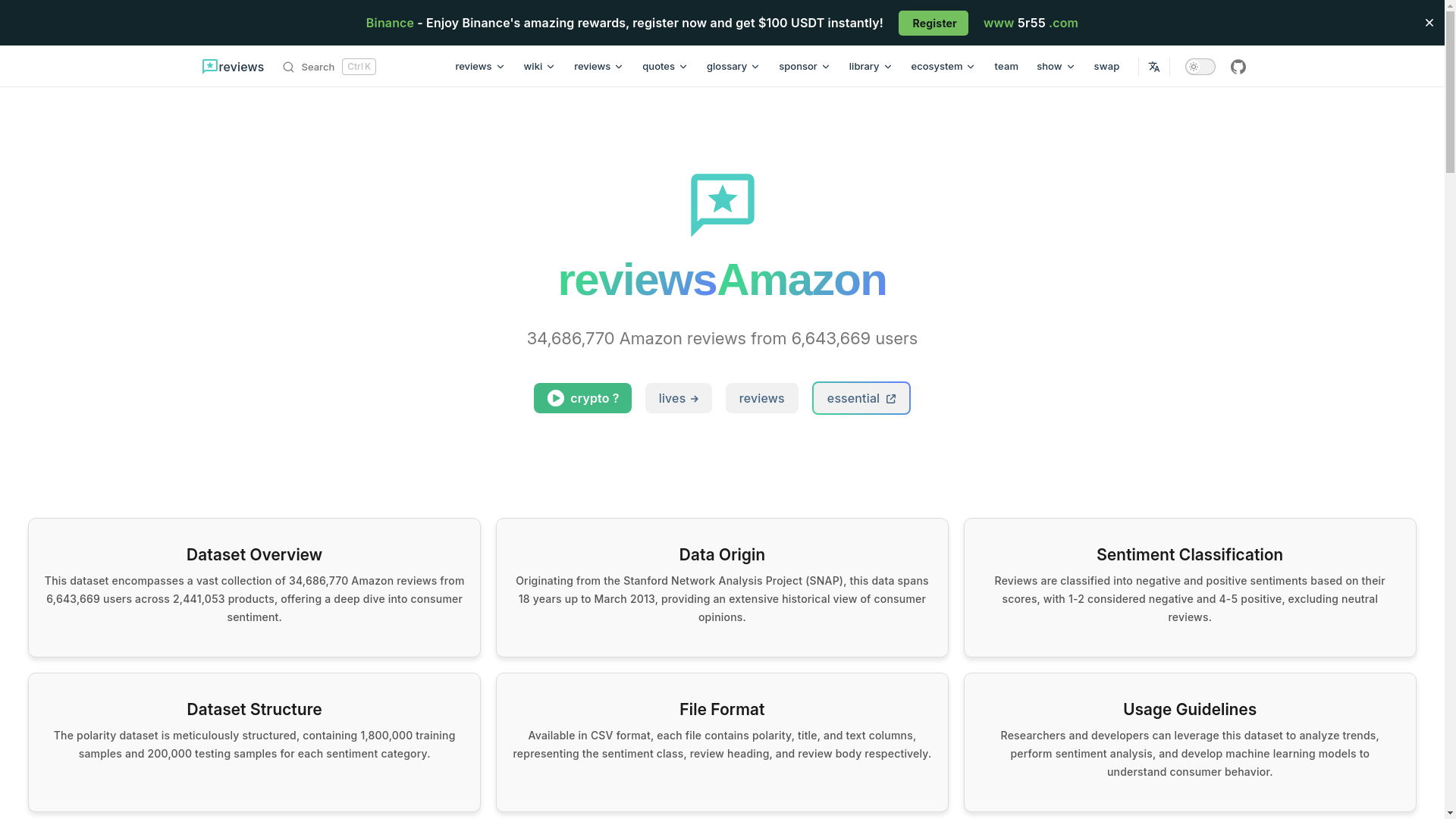website screenshot of https://reviews-a4z.pages.dev/