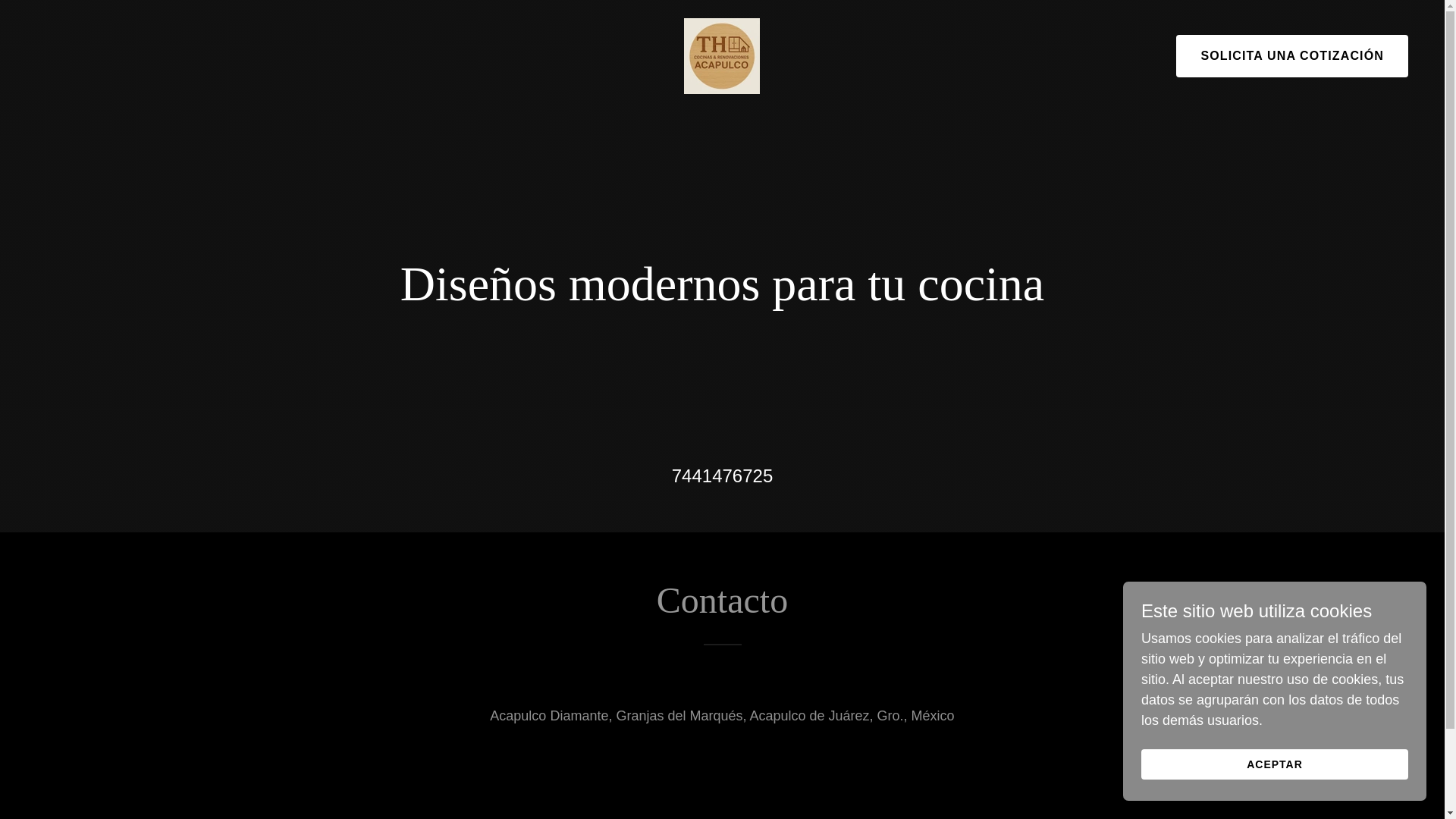website screenshot of https://thcocinasyrenovacionesacapulco.com.mx/