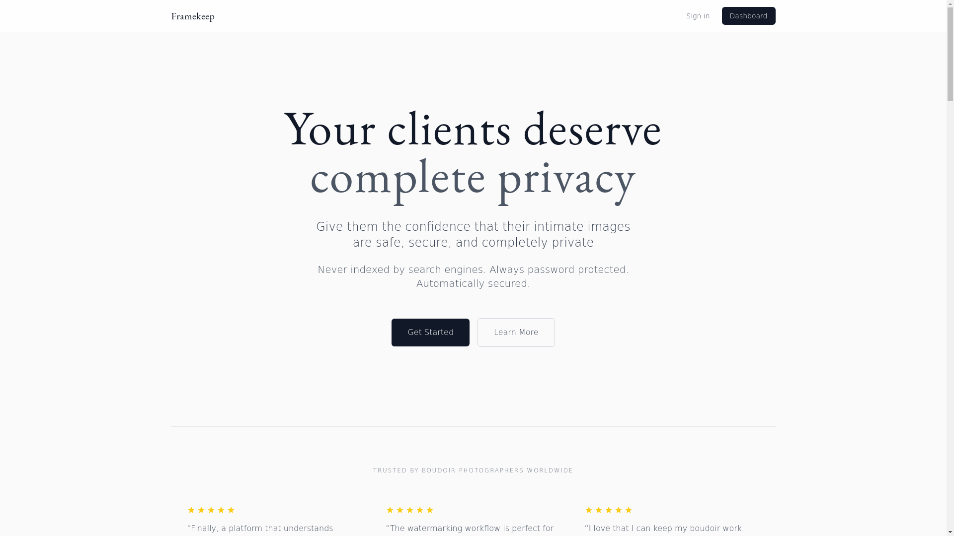 website screenshot of https://framekeep-marketing.pages.dev/