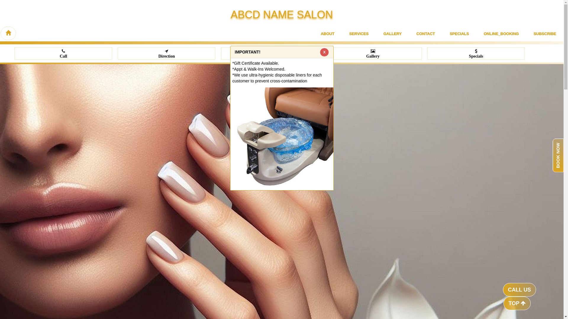website screenshot of https://pinkys5thnaillounge.com/