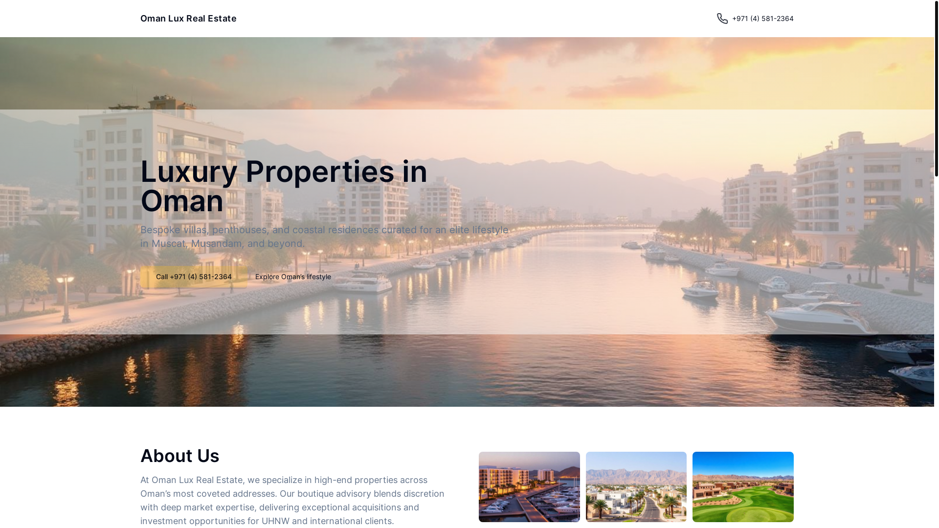 website screenshot of https://oman-luxury-com.pages.dev/