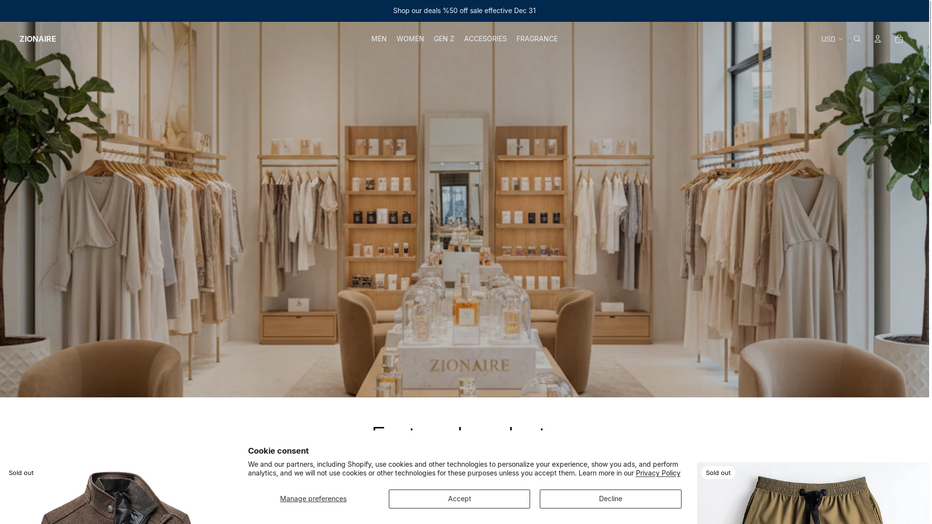 website screenshot of https://zionaireofficial.com/