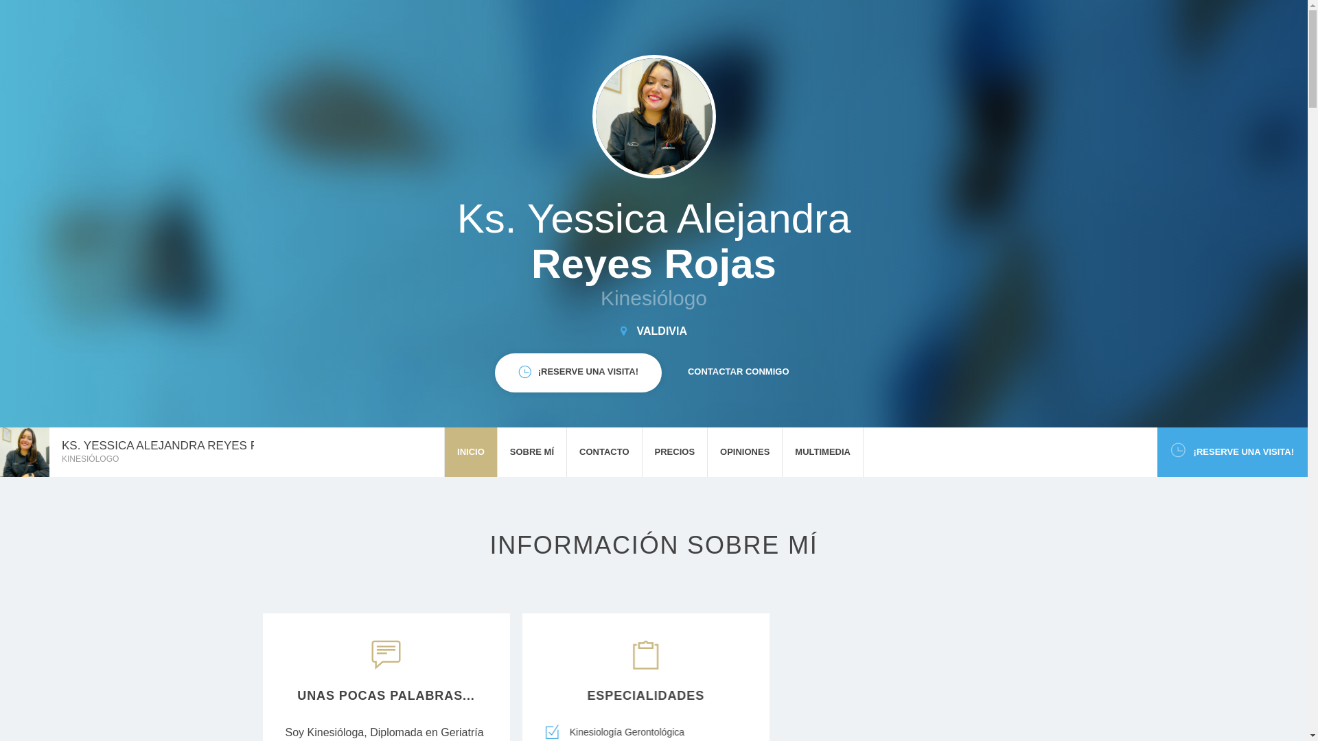 website screenshot of https://kineyessicareyes.com/