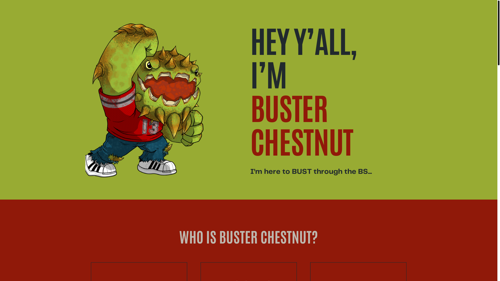 website screenshot of https://busterchestnut.com/