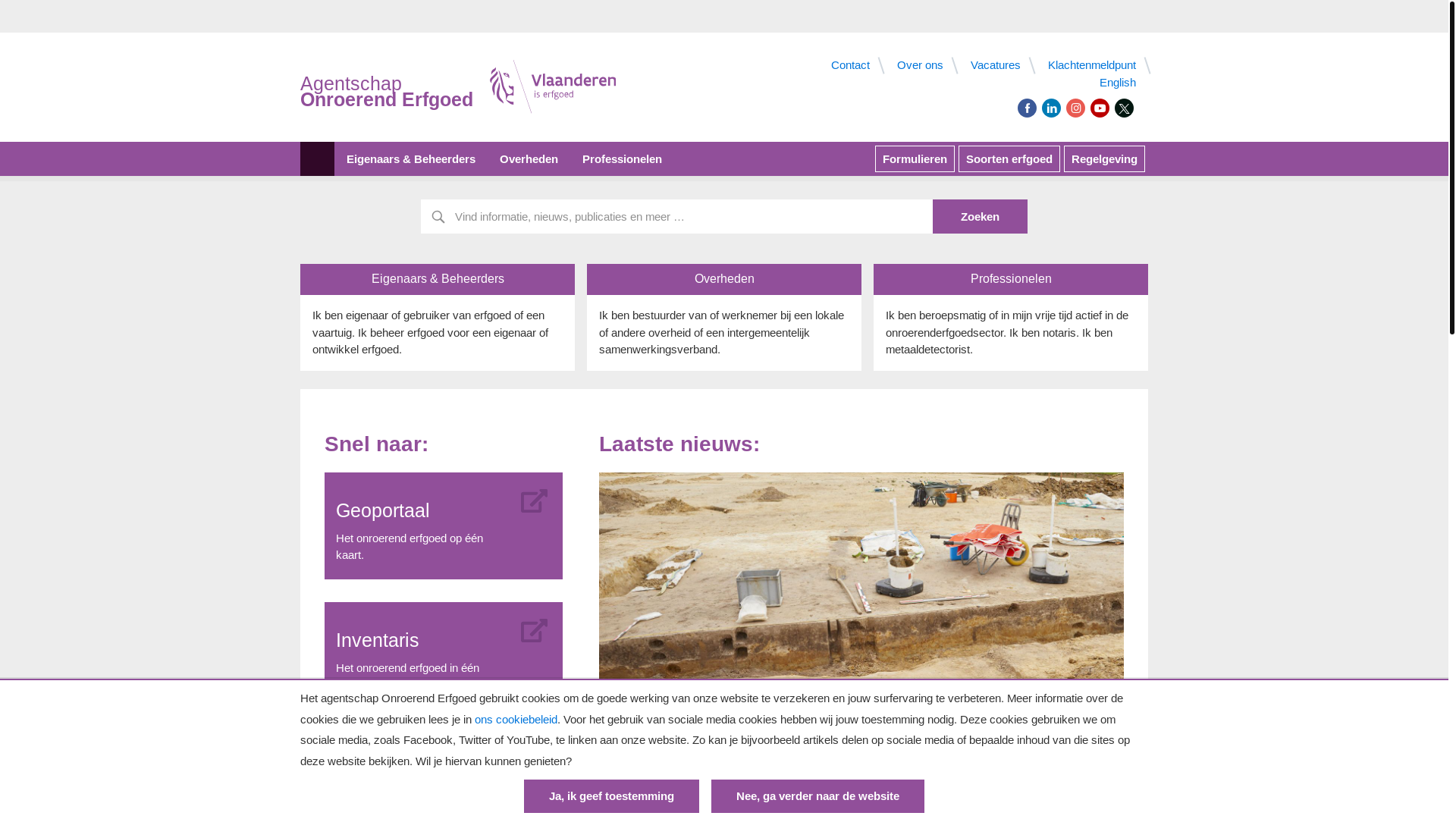 website screenshot of https://flemishheritage.be/